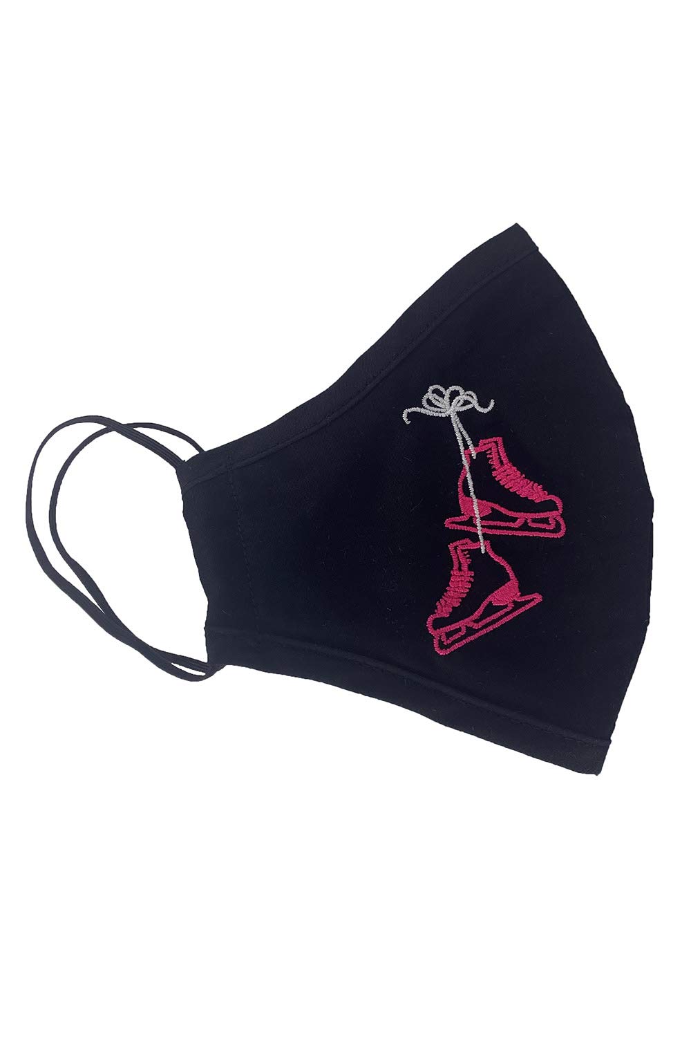 Christmas Face Mask for Kids - Holiday Ice Skates Design - Made in USA - Perfect for Winter Activities