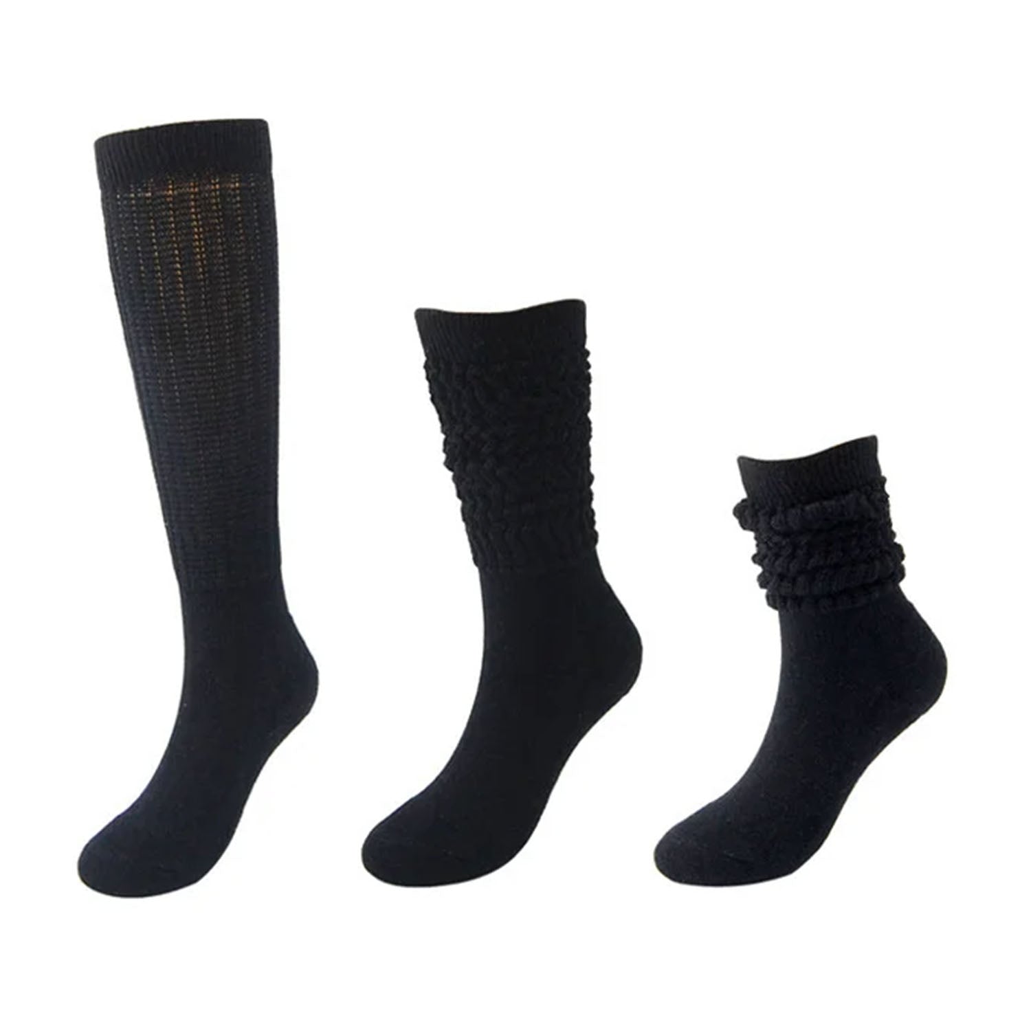 FLOOF Women's Slouch Socks - Soft & Cozy Black Knit Socks for Relaxing at Home, Lounging & Casual Outfits