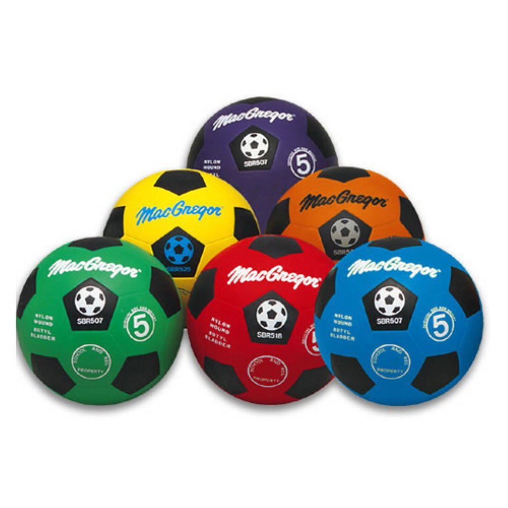 MacGregor Size 5 Rubber Soccer Ball - Durable Outdoor Training & Match Play for Kids & Adults - Perfect for Grass, Turf & Street Soccer Games