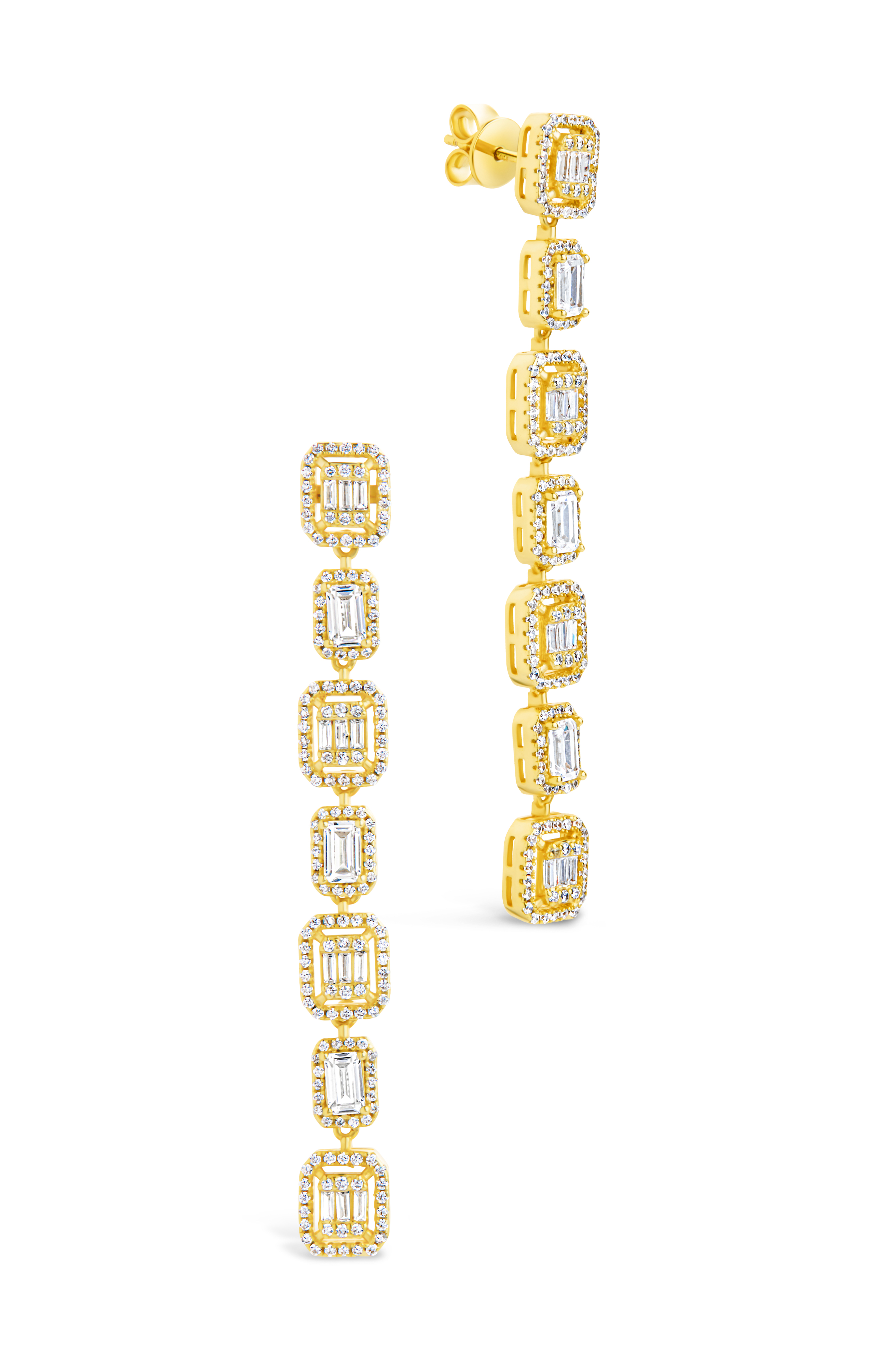 Nancy CZ Drop Stud Earrings for Women - Sparkling Cubic Zirconia Dangle Earrings - Elegant Jewelry Gift for Wedding, Party & Everyday Wear