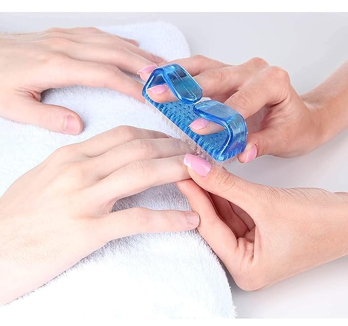 FACEJEWEL Nail Cleaning Brush Set - 4 Pack Multicolor Hand & Toe Scrub Brush with Ergonomic Handle for Manicure & Pedicure - Perfect for Home Spa, Salon Care, Travel Hygiene & Gift Sets