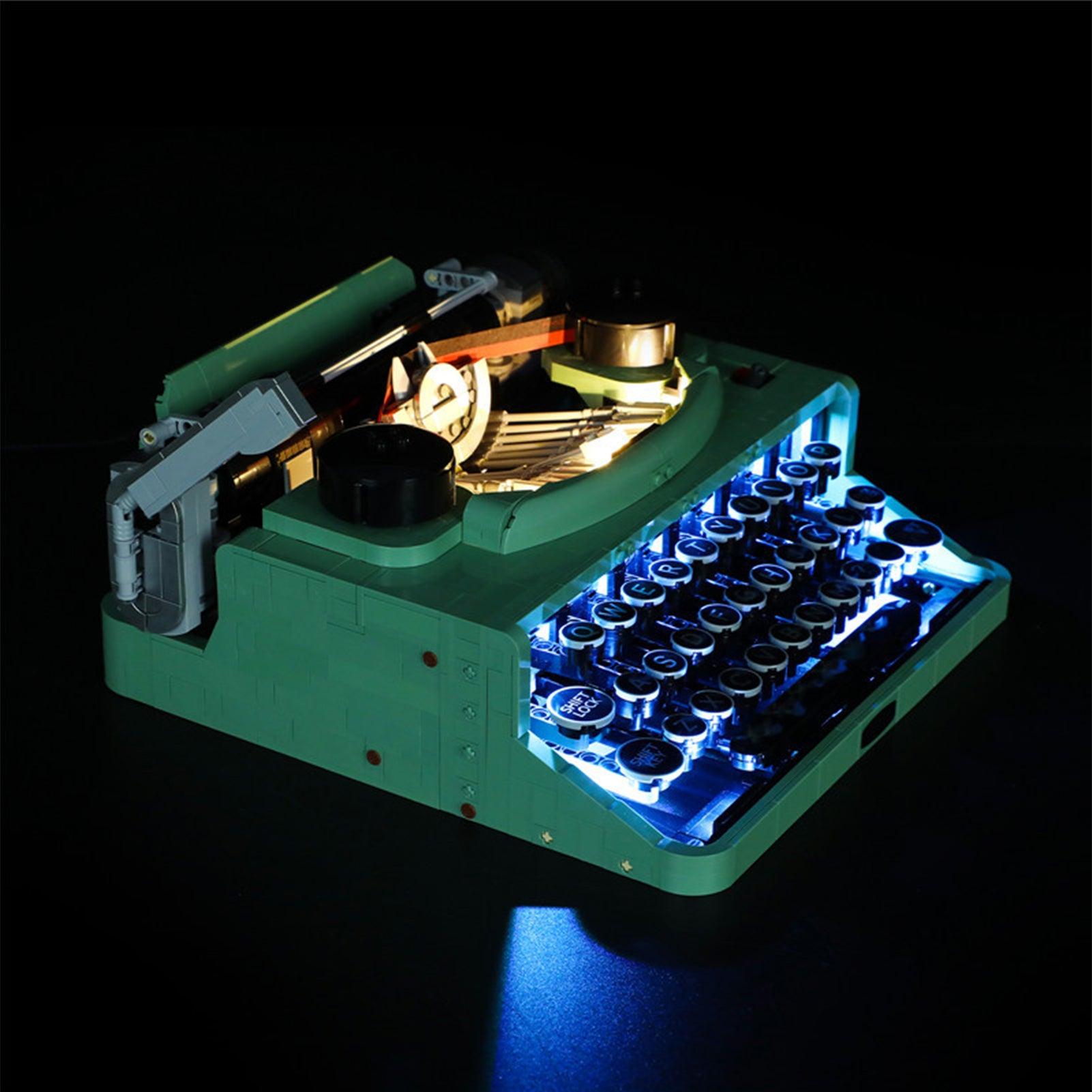 Lego Ideas Typewriter 21327 Light Kit - LED Lighting Set for Lego Building Blocks - Perfect for Display & Nighttime Showcase