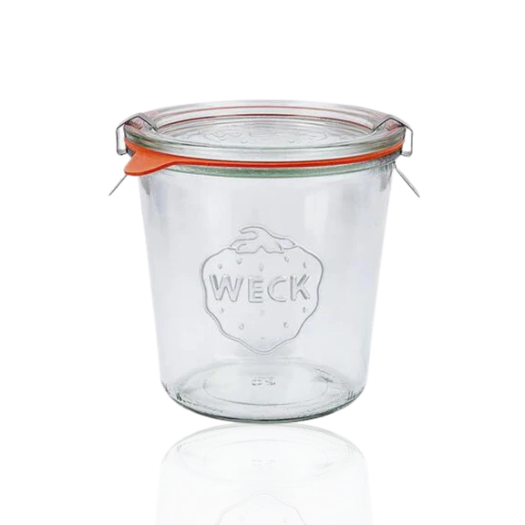 Weck 742 Mold Jar 580ml (19.5 Oz) - Glass Canning Jars for Preserving, Pickling & Fermenting - Perfect for Homemade Jams, Sauerkraut & Kombucha