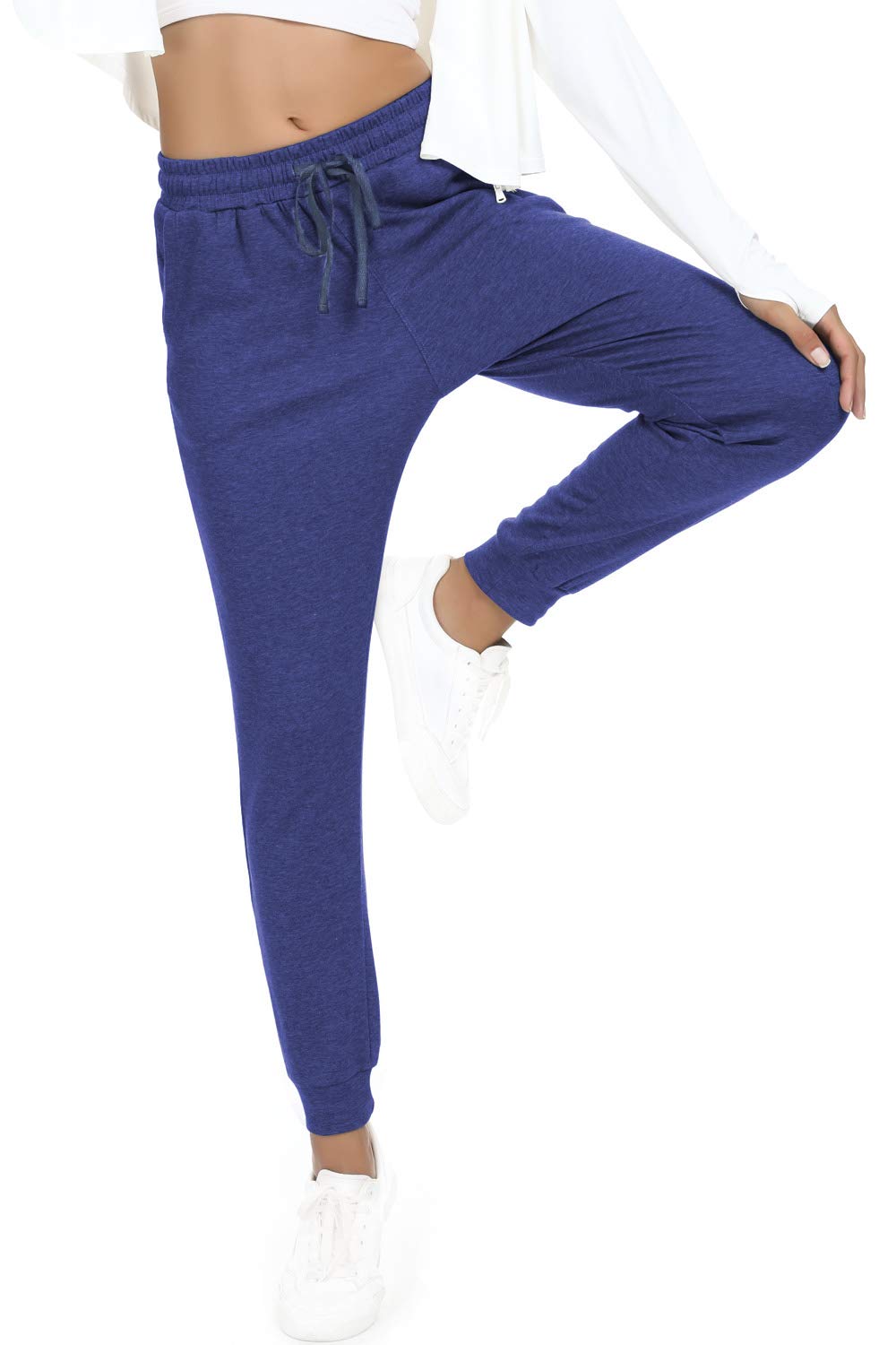 Women's Cotton Jogger Pants - Tapered Yoga Sweatpants with Pockets for Workout, Lounge & Running | Comfortable Casual Athletic Pants for Women | Perfect for Gym, Travel & Everyday Wear
