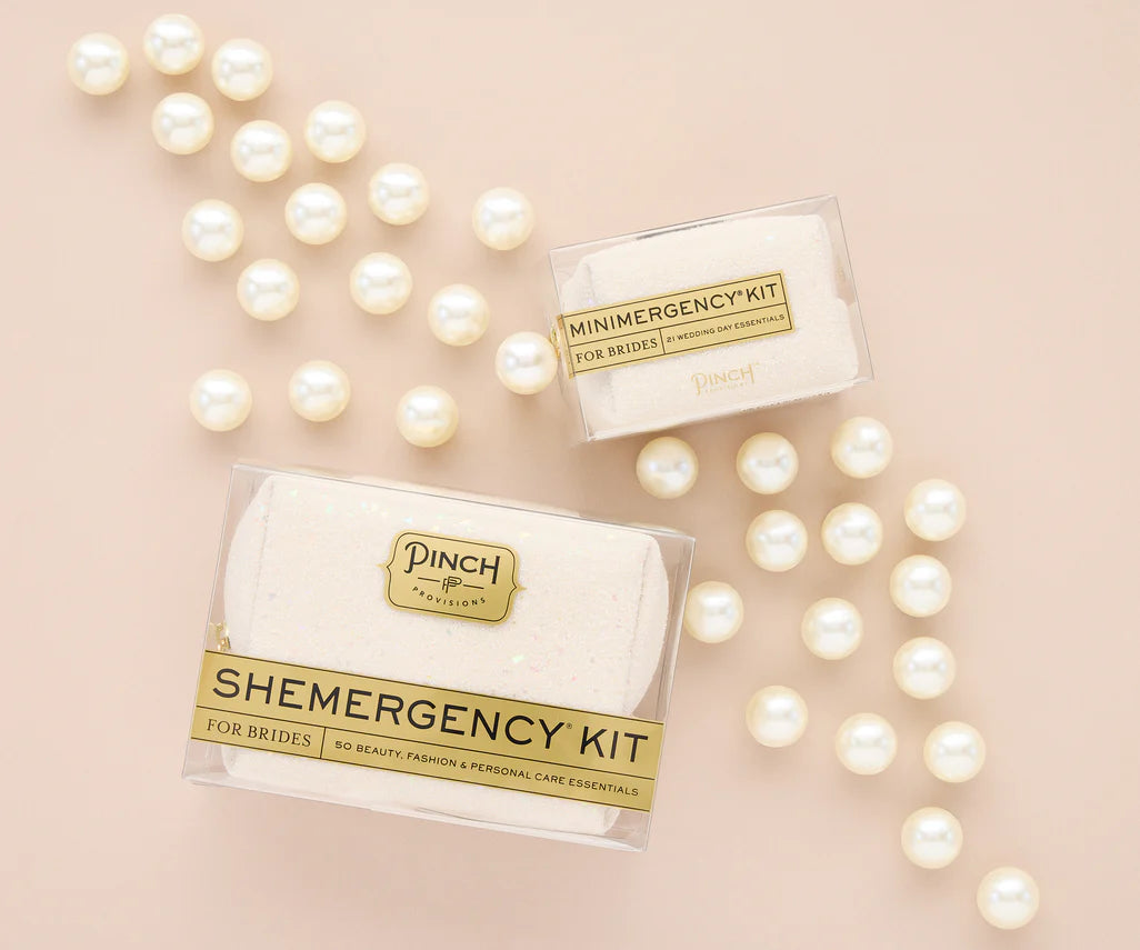 Mini Emergency Kit for Brides - Pearl & Glitter Essentials for Wedding Day Emergencies | Perfect for Bridal Showers, Bachelorette Parties & Last-Minute Fixes