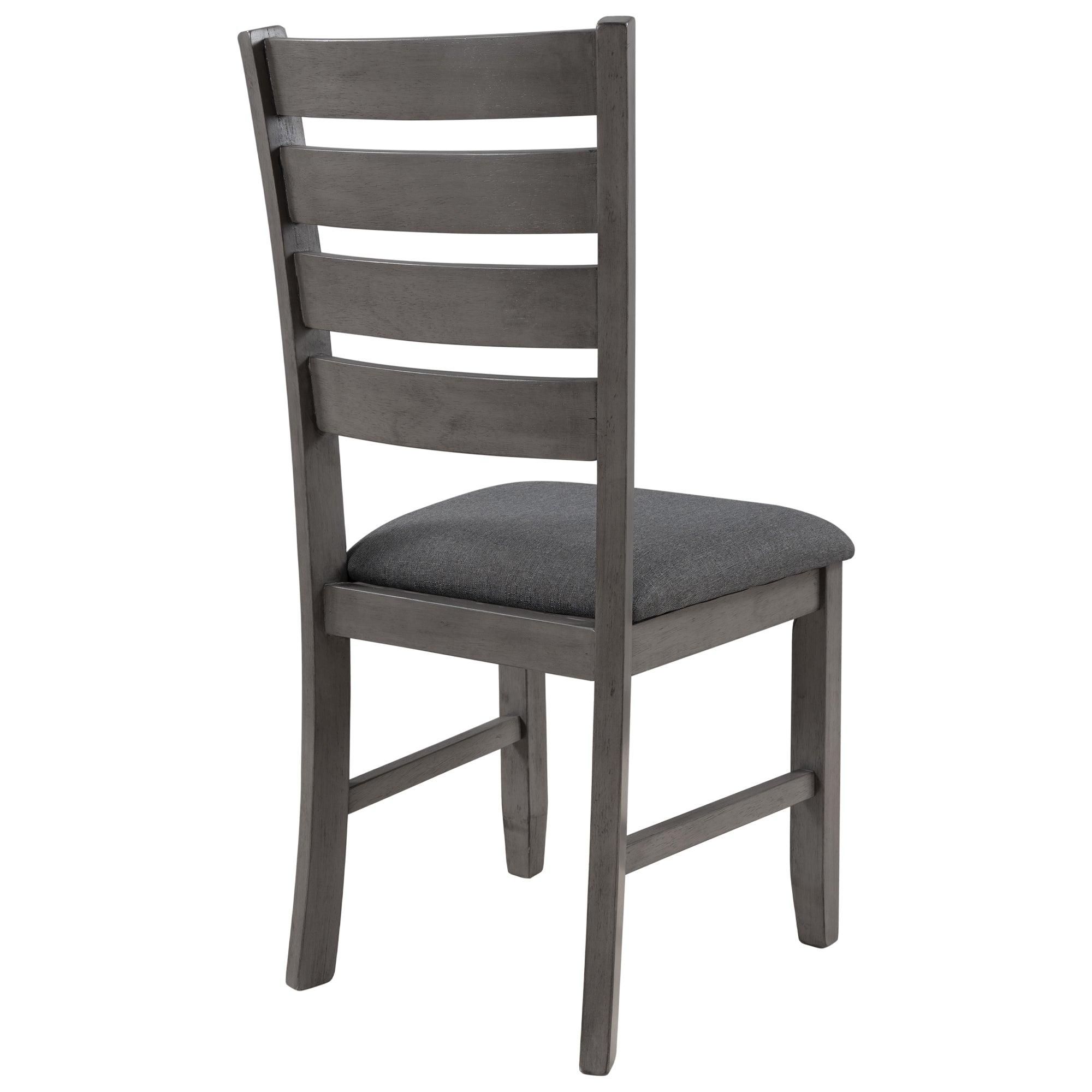Rustic Wood Dining Room Table and Chairs Set with Bench - 6 Piece Gray Farmhouse Kitchen Furniture for Family Gatherings & Dinner Parties