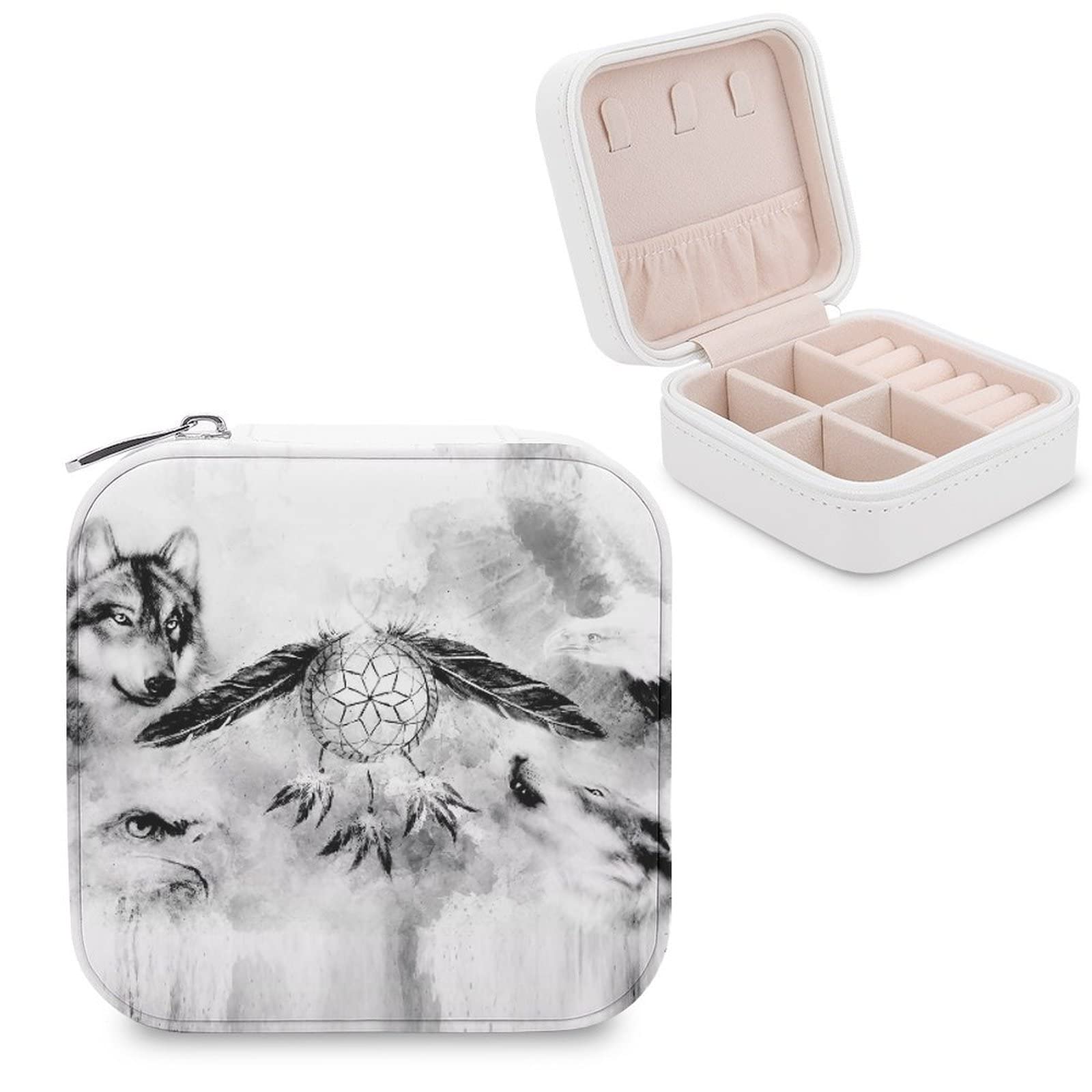 Women's Small PU Leather Jewelry Box - Travel Jewelry Organizer Case with Display for Rings, Earrings, Necklaces & Bracelets | Perfect for Home Storage, Travel & Gift Giving