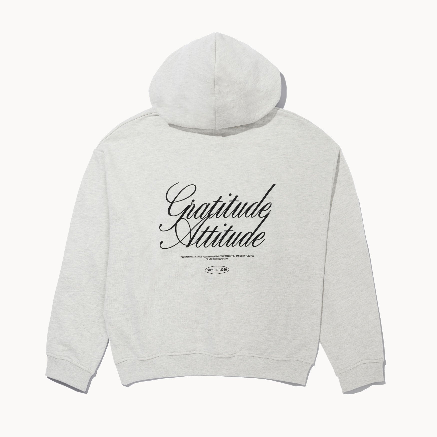 VIEVE Gratitude Attitude Hoodie - Soft & Cozy Pullover Sweatshirt for Women | Perfect for Casual Wear, Yoga & Lounge | Trendy Streetwear Fashion