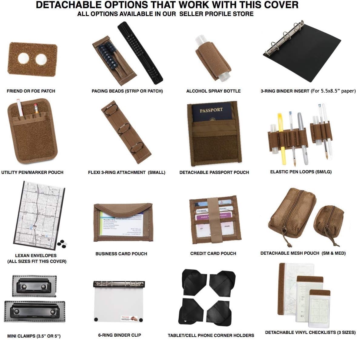 Tactical Notebook Cover - Military Grade 3-Ring Binder with Zipper for Field Operations, Map Storage & Organization | Fits 5.5” x 8.5” Paper | Durable Tactical Gear for Outdoor Adventures, Camping & Survival Scenarios