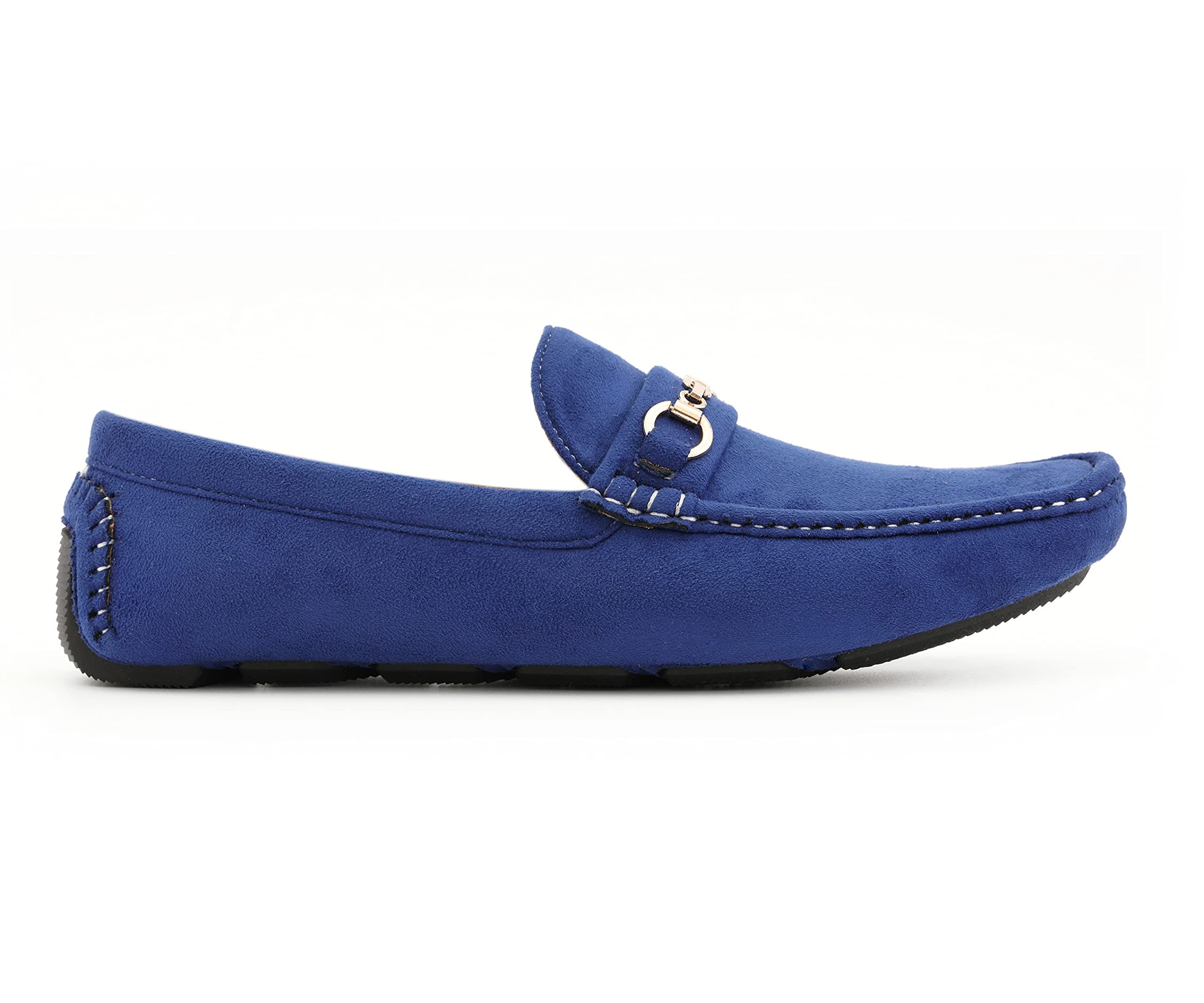 Amali Ecker Men's Casual Loafers & Moccasins - Slip On Driving Shoes with Chain Ornament - Comfortable Slippers for Everyday Wear & Business Casual Outfits