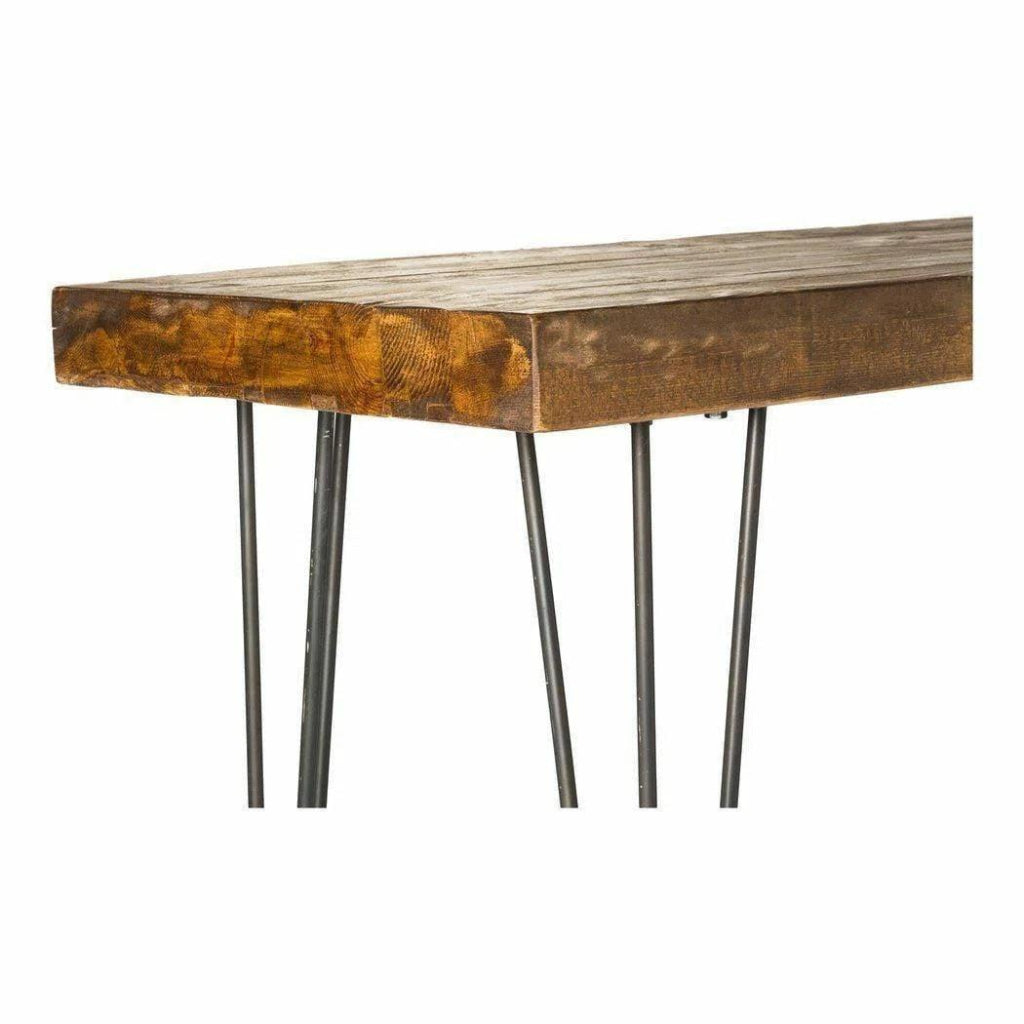 67 Inch Solid Wood Console Table - Rustic Industrial Style Entryway Sofa Table for Hallway, Living Room & Bedroom Decor