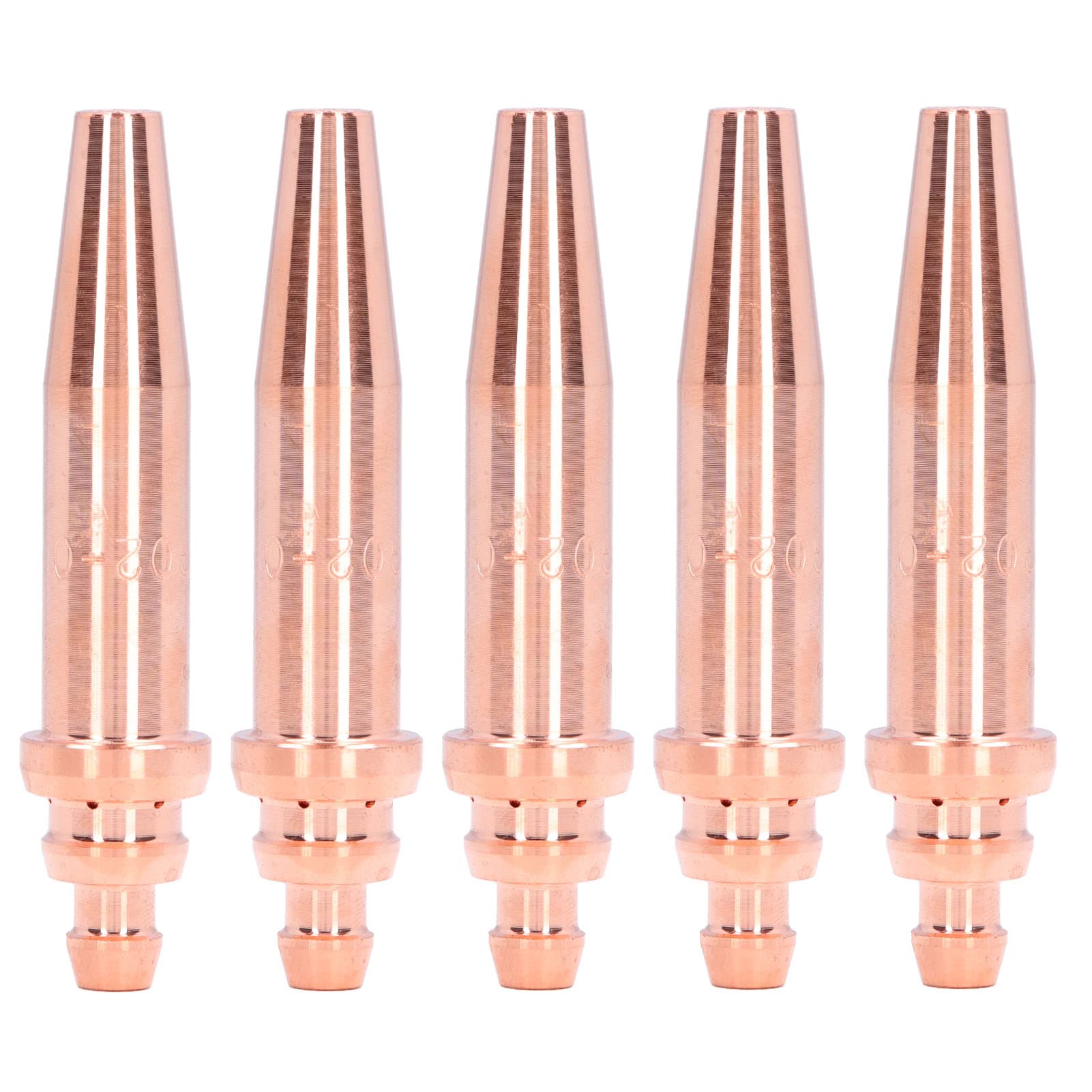 5PCS G02-0 Copper Acetylene Torch Nozzle Tips for Flame Cutting Machine - High-Quality Cutting Torch Accessories with Storage Box - Ideal for Metal Fabrication, Welding & DIY Projects