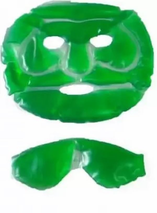 Elecsera Reusable Aloe Vera Cooling Gel Eye Mask & Full Face Mask - 100ml Hydrating Soothing Gel for Dark Circles, Puffiness & Sunburn Relief | Perfect for Spa, Travel & Post-Workout Recovery