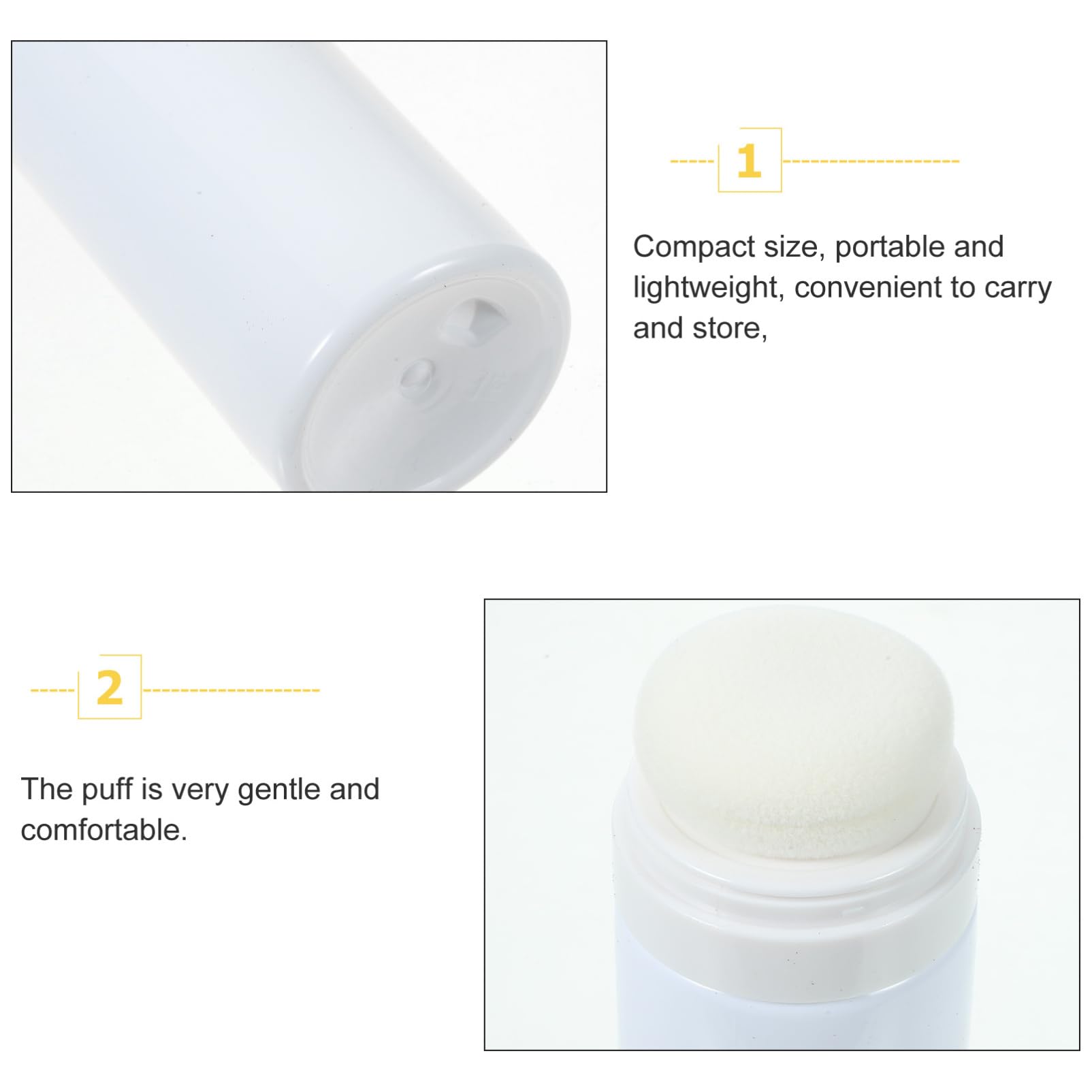 Mobestech Baby Powder Sponge with Puff - Portable Talcum Powder Box for Babies & Adults | Gentle Body Powder for Diaper Rash, Chafing & Sweat Absorption