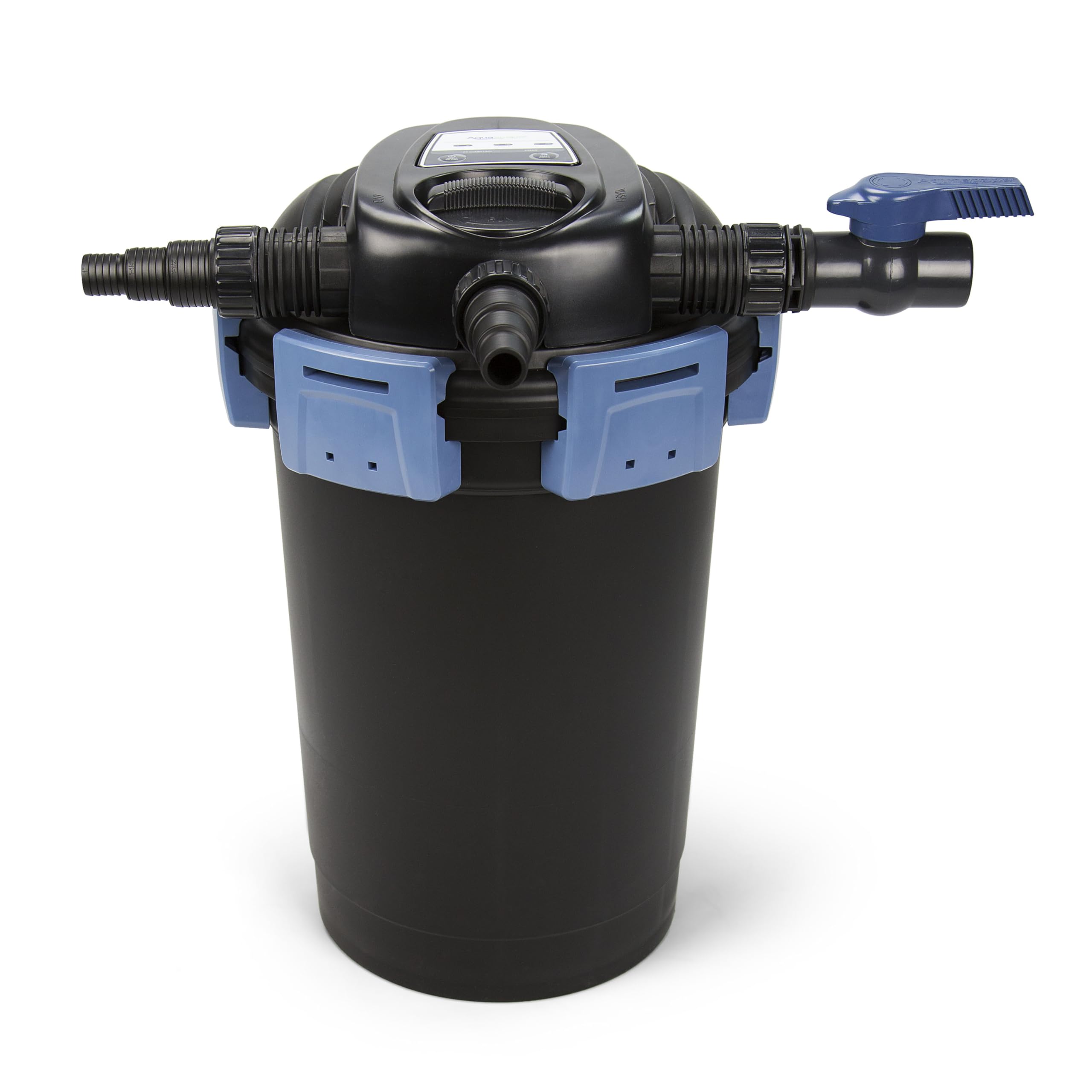 Aquascape 95054 UltraKlean 3500 Biological Pressure Filter with 28W UV Clarifier Sterilizer - 5200 GPH Black Pond Filter for Waterfalls, Streams & Koi Ponds - Outdoor Water Feature Maintenance Solution