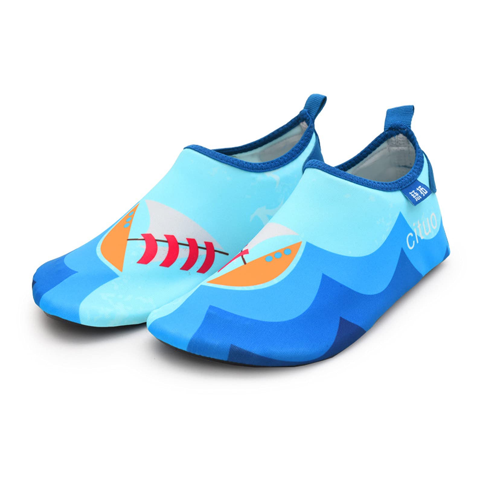 **Best Kids Water Shoes for Summer - Non-Slip Quick-Dry Aqua Socks for Boys & Girls - Cute Pattern Toddler Slip-Ons for Beach, Pool & Outdoor Play**    *Perfect for beach vacations, pool parties, water parks, and backyard sprinkler fun!*