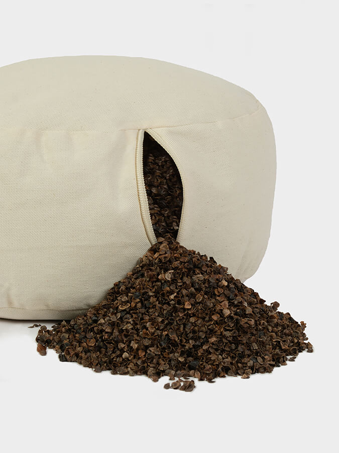 Premium Buckwheat Meditation Cushion - Yoga & Zen Sitting Pillow for Home Studio, Office & Travel - Ergonomic Support for Cross-Legged Sitting, Meditation & Mindfulness Practice