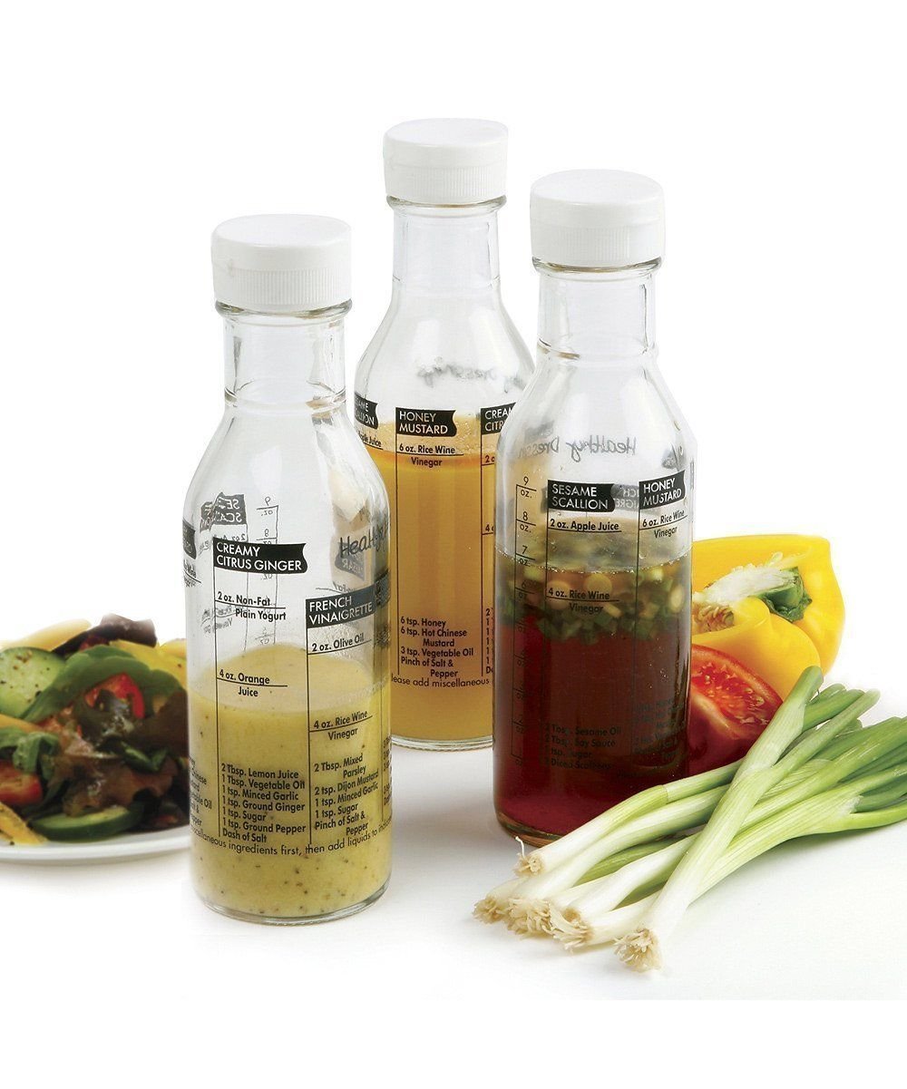 Norpro 809A Clear Salad Dressing Maker Set of 2 - Perfect for Homemade Vinaigrettes, Marinades & Healthy Meal Prep