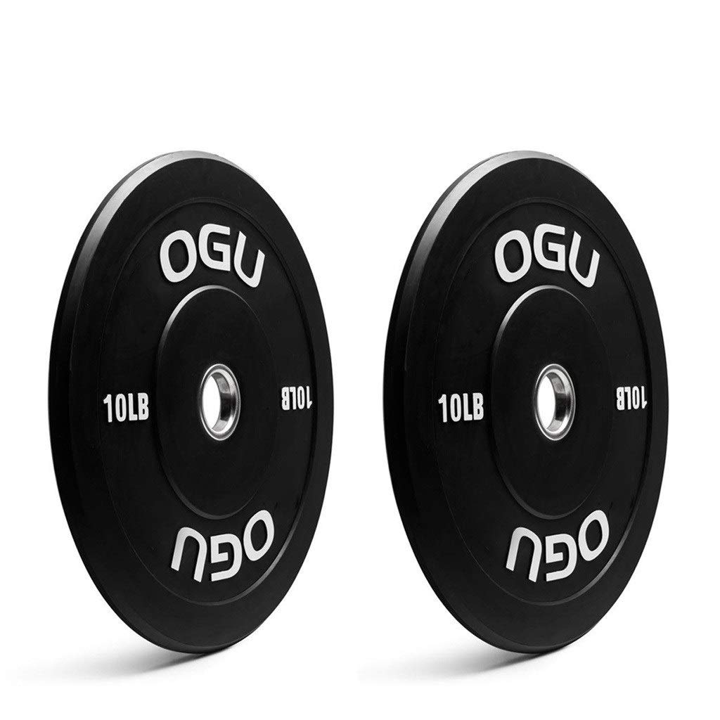 Olympic Barbell Weight Plates - 50mm Pure Rubber Gym Weights for Home Fitness, Strength Training & Weightlifting (Pair) - Perfect for CrossFit, Powerlifting & Home Gym Workouts