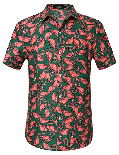 Green Pink Flamingo