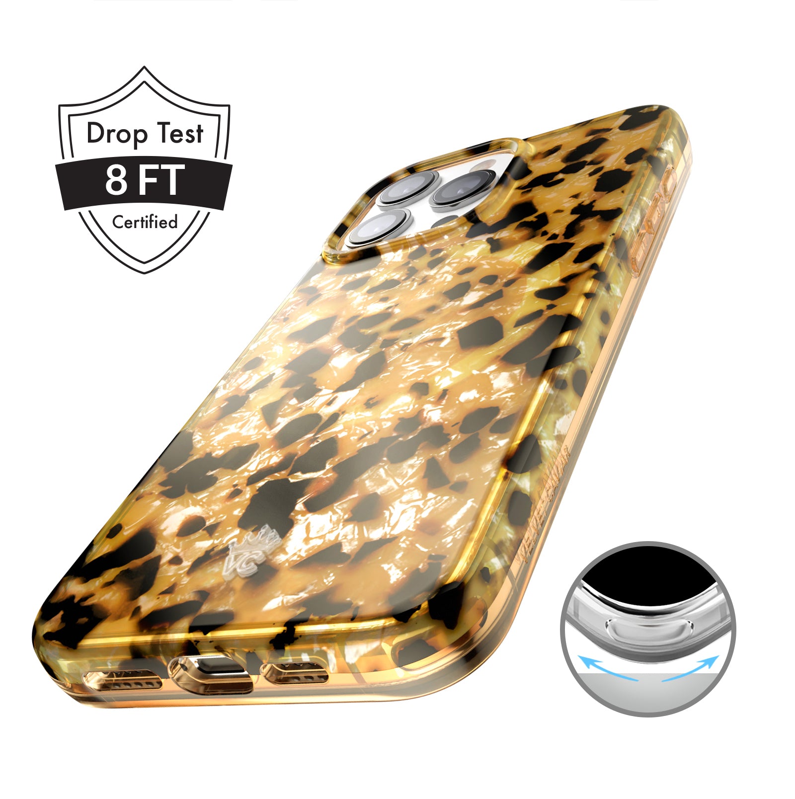 Premium Blonde Tortoise Shell iPhone Case - Stylish & Durable Protection for iPhone 12/13/14/15 Pro Max - Perfect for Everyday Use, Work & Travel