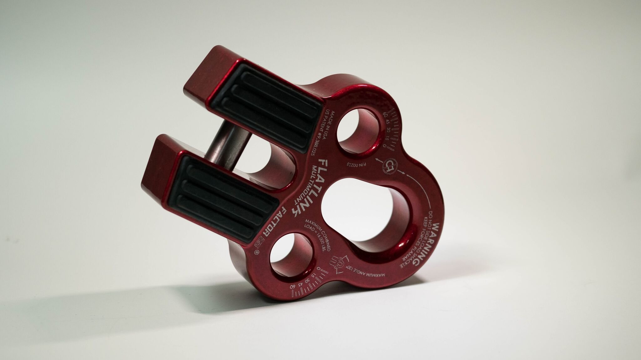 Factor 55 FlatLink MultiMount (Red) - Heavy Duty Off-Road Recovery Shackle Mount for Jeep, Truck & SUV - Perfect for Towing, Winching & Off-Road Adventures
