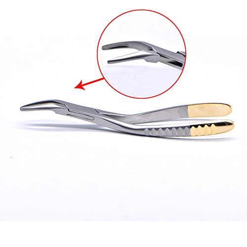Dental Tooth Extraction Forceps for Root Fragment Removal - Minimally Invasive Curved Dental Instruments for Maxillary Teeth | Professional Oral Surgery Tools for Dentists & Dental Clinics