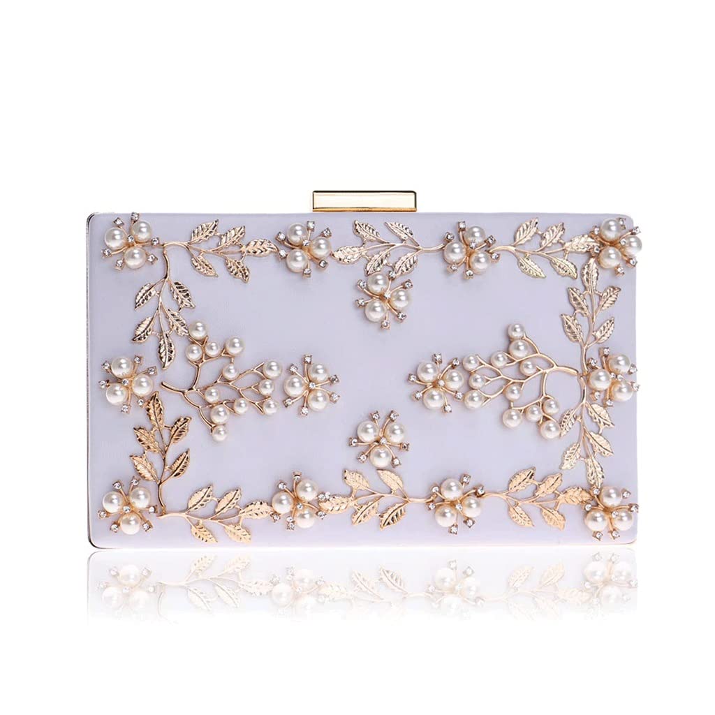 Sparkling Rhinestone Evening Clutch Bag for Women - Elegant Wedding & Party Purse with Metal Chain Strap, Diamond Square Design (Color C) | Perfect for Bridal Events, Banquets & Special Occasions