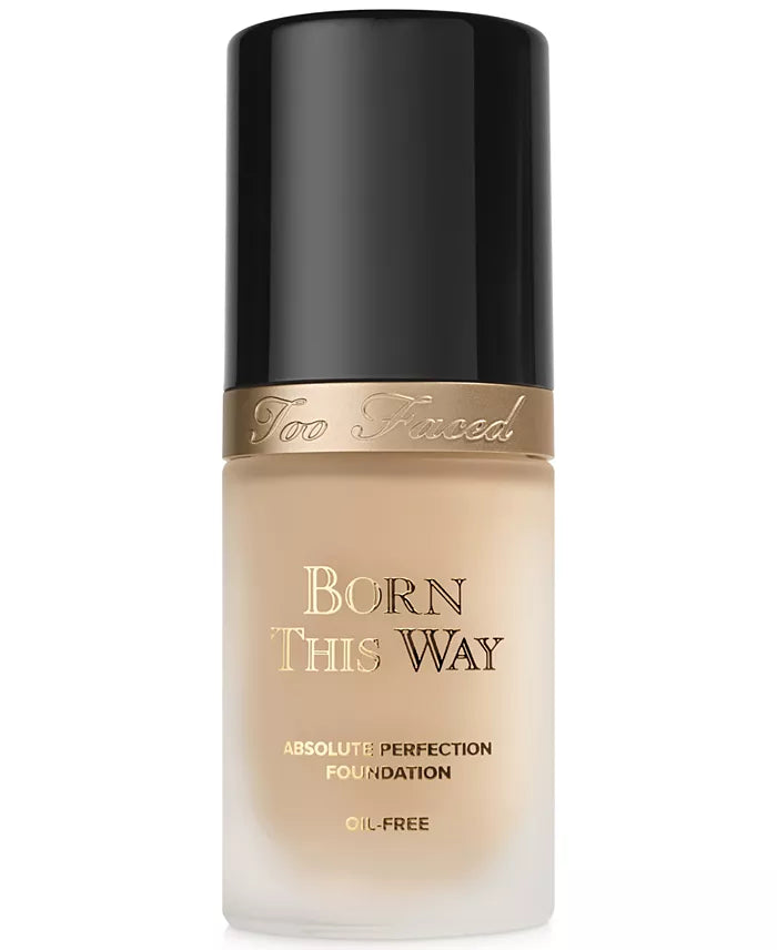 Too Faced Born This Way Flawless Coverage Natural Finish Foundation - Snow | Full-Coverage Liquid Makeup for a Radiant, Natural Look | Perfect for Everyday Wear & Special Occasions
