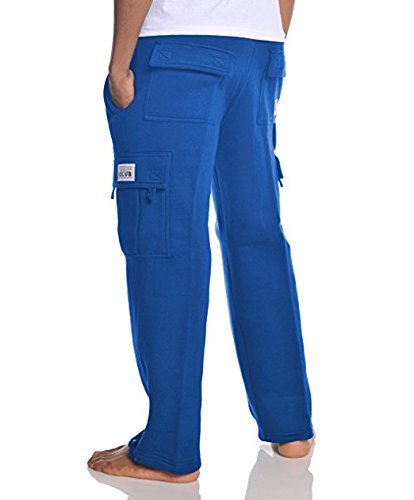 Pro Club Men's Heavyweight Fleece Cargo Pants - Warm Winter Work Pants with Multiple Pockets for Outdoor Activities, Hiking & Casual Wear