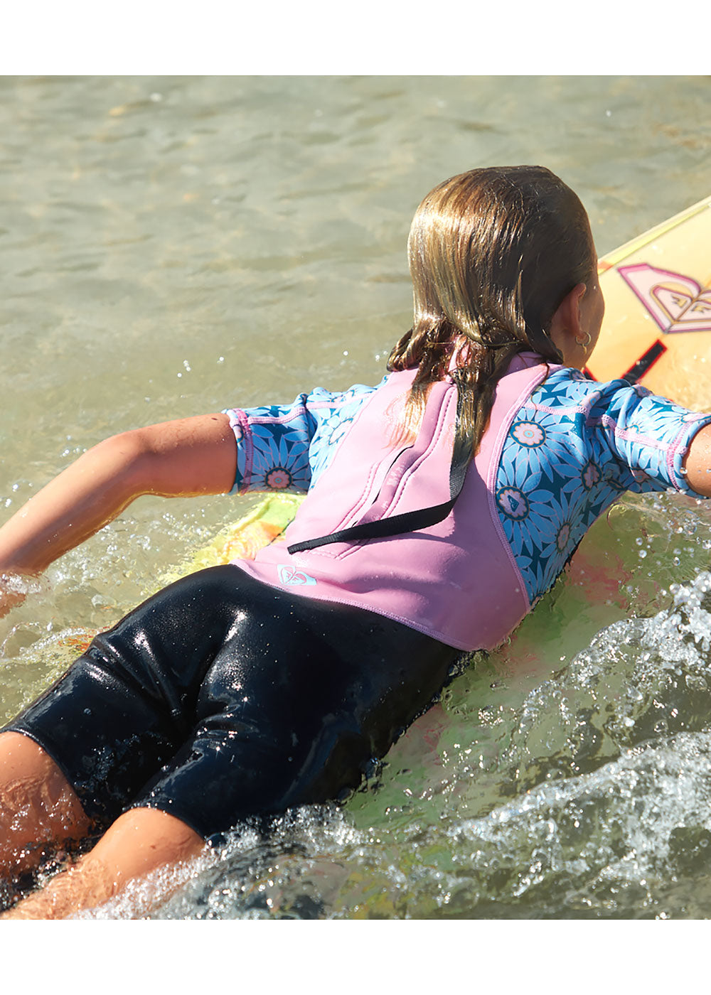 Roxy Toddler Girls Prologue 2mm BZ FL Spring Suit Wetsuit - Kids Swimwear for Beach, Surfing & Water Sports