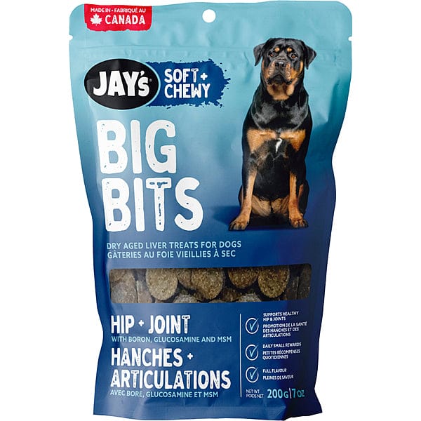 Jay's Soft & Chewy Big Bits Hip & Joint Dog Treats - Natural Joint Support for Dogs - Perfect for Senior Dogs & Active Pets - Great for Training & Daily Rewards