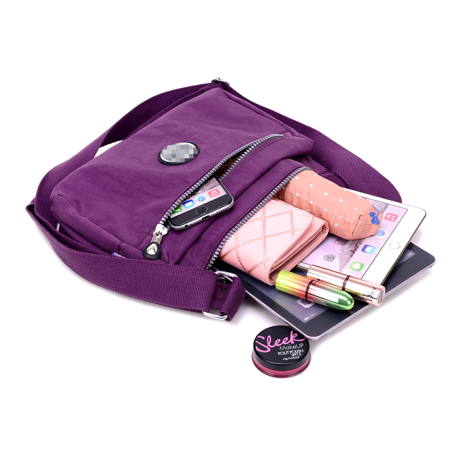 STUOYE Women's Nylon Crossbody Bag with Multiple Pockets - Lightweight Travel Shoulder Purse for Everyday Use, Commuting & Vacation Essentials