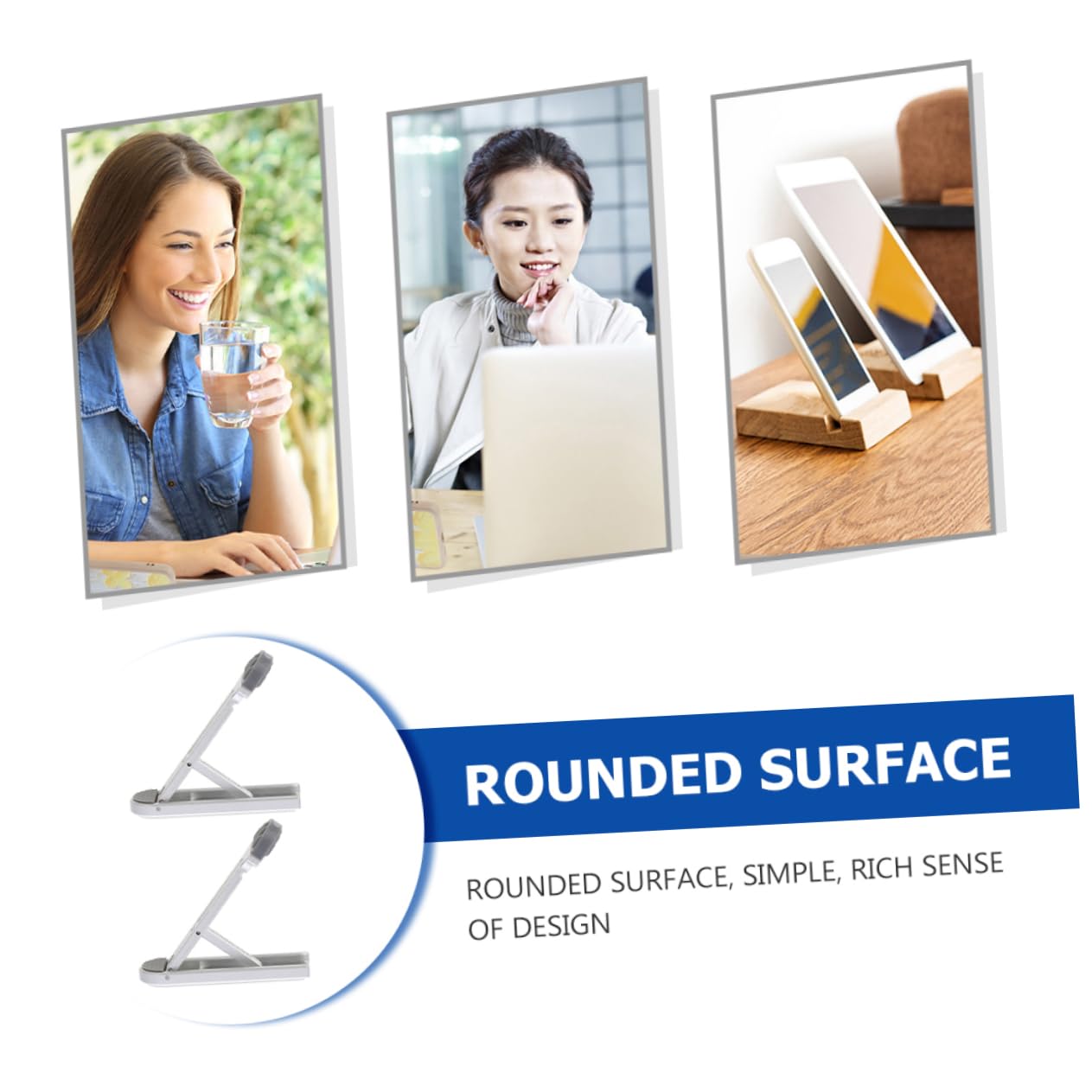 Adjustable Phone Stand Holder for Desk, Office, Bedroom - Universal Cell Phone Dock for Live Streaming, Watching Videos, Reading & Video Calls