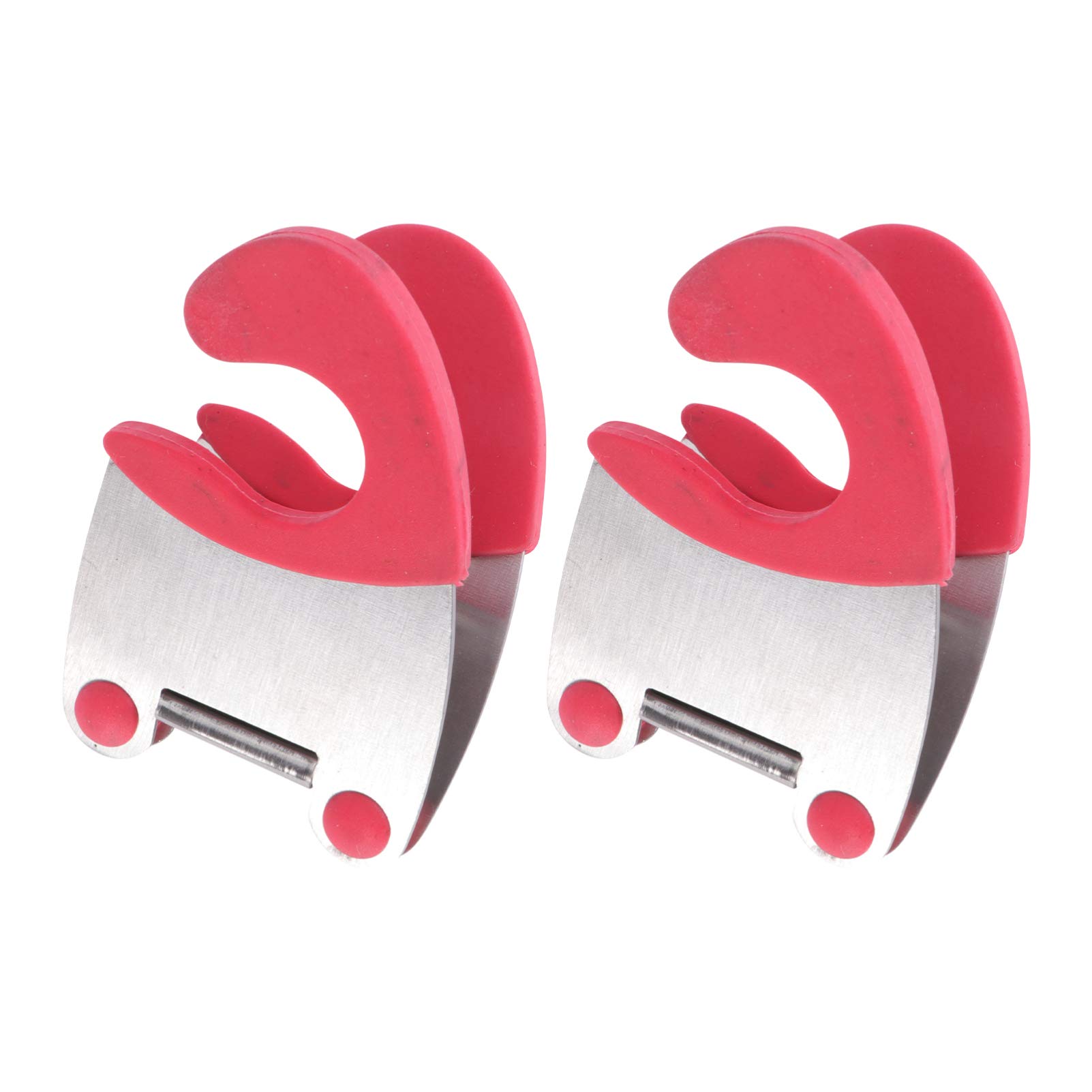 DOITOOL 2-Pack Silicone Pot Clip Spoon Holder - Heat Resistant Kitchen Utensil Rest for Cooking, Stirring & Serving - Fits All Pot Sizes (Black) - Perfect for Stovetop Cooking, Meal Prep & Organized Kitchens