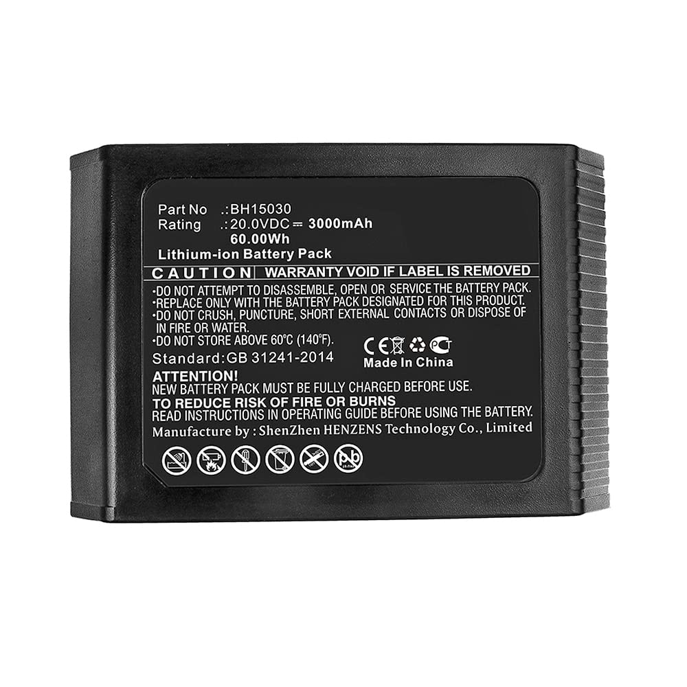 Synergy Digital 20V 2000mAh Li-ion Vacuum Cleaner Battery - Replacement for Hoover BH15030 & Blade MAX Models | Ultra High Capacity | Perfect for Deep Cleaning Carpets, Hard Floors & Pet Hair Removal