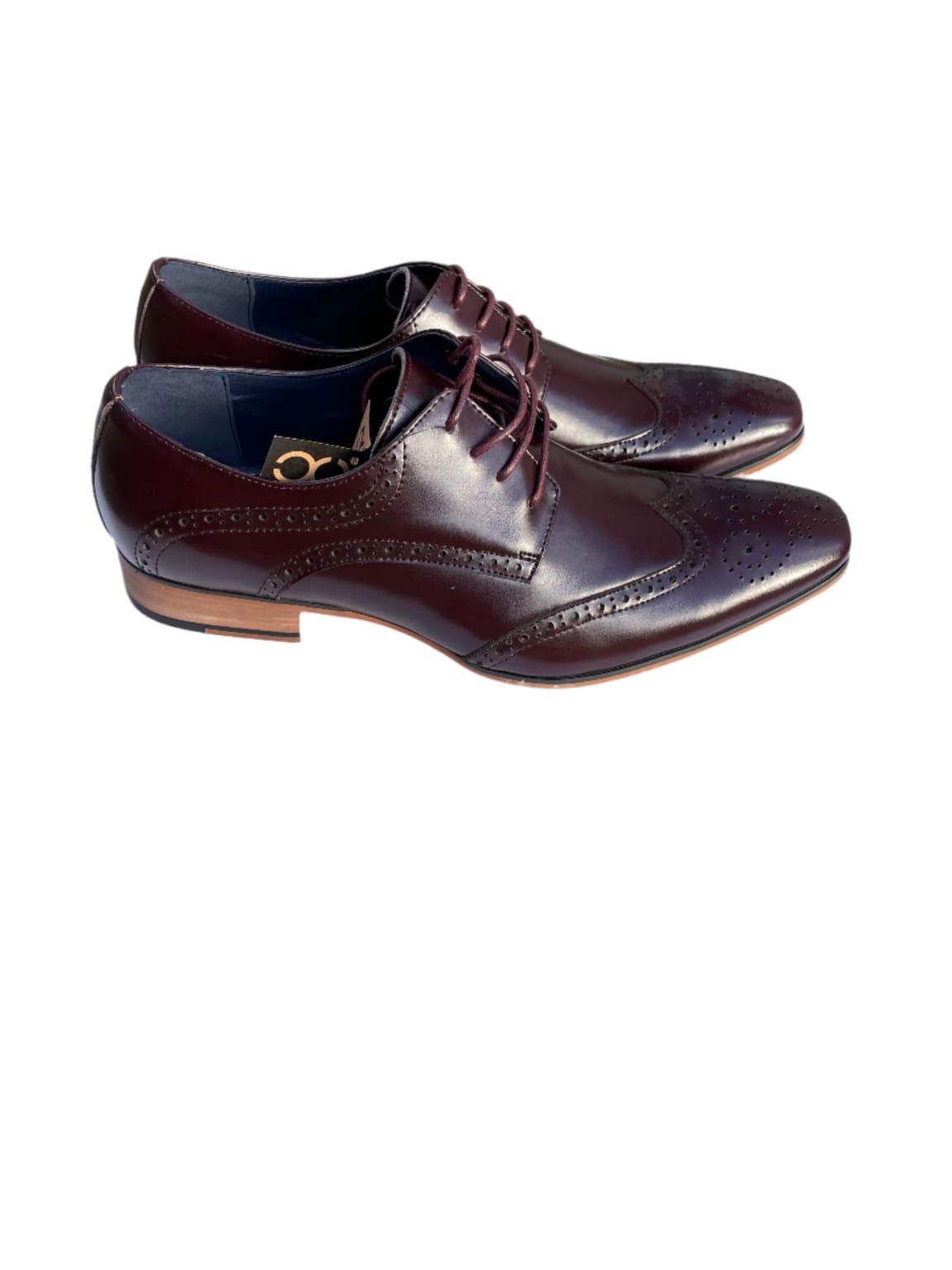 Cavani Conrad Men's Derby Brogue Dress Shoes in Wine Red - Perfect for Formal Events, Weddings & Office Wear