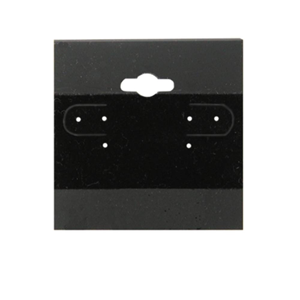 1 X Black Flocked Earring Display Hang Cards - 2 X 2 Inch (100 Cards) - Perfect for Jewelry Stores, Craft Shows & Online Boutique Product Photography