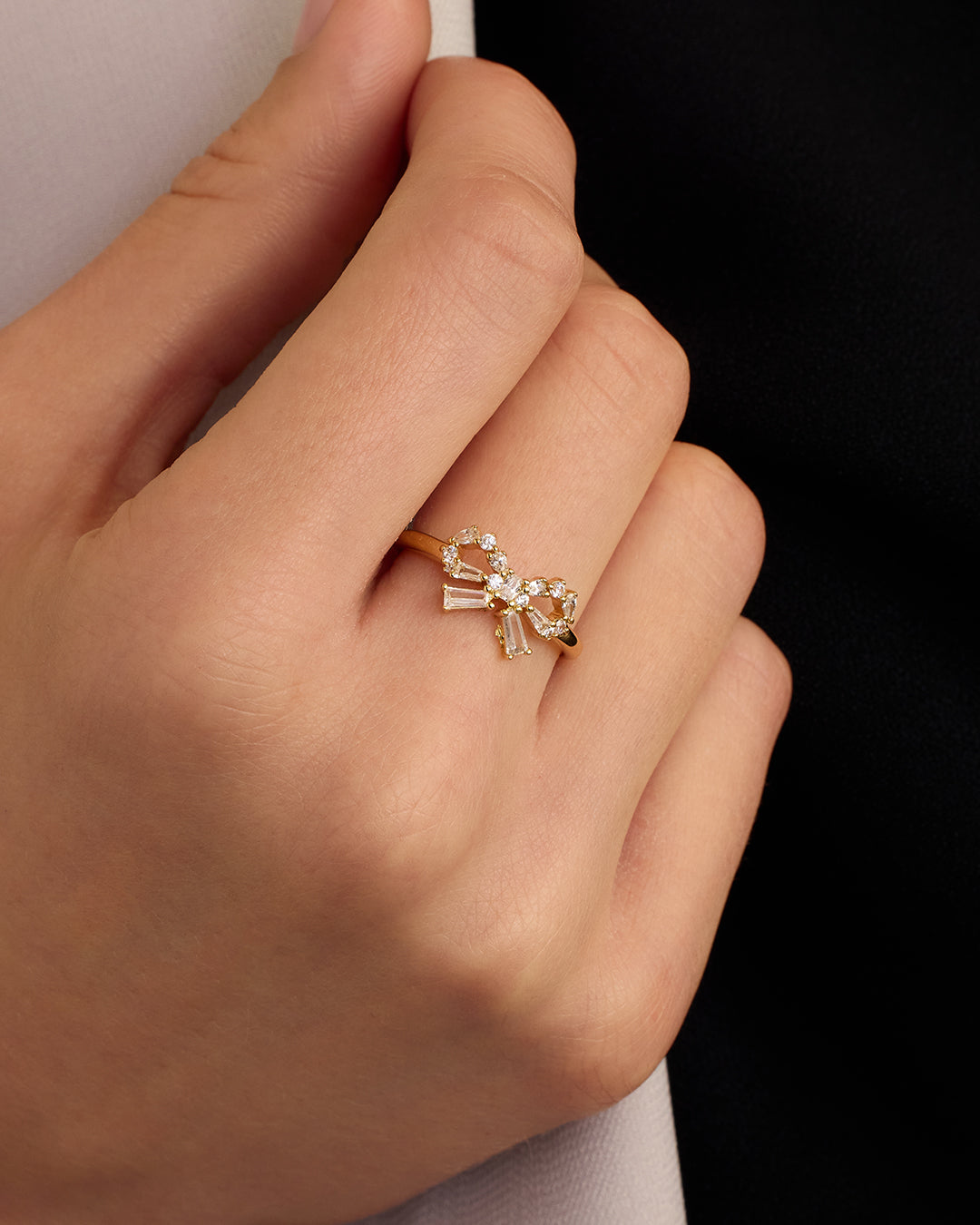 Elegant Bow Ring for Women - Dainty Gold or Silver Jewelry Gift for Her - Perfect for Valentine's Day, Anniversary & Special Occasions
