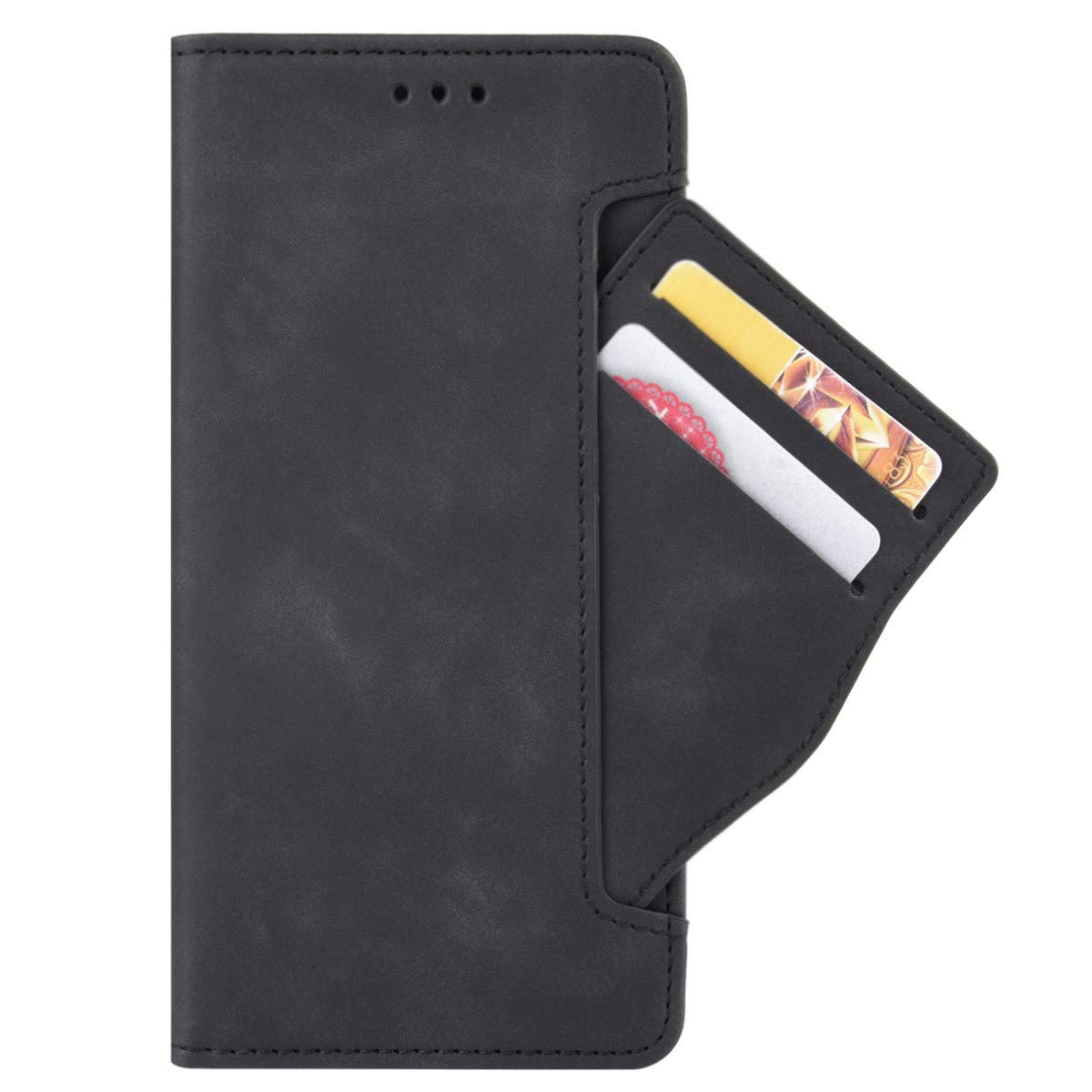 Premium Magnetic Shockproof PU Leather Wallet Case for Motorola Moto G Fast 2020 - Full Body Protection with Card Holder & Stand | Perfect for Work, Travel & Everyday Use (Black)