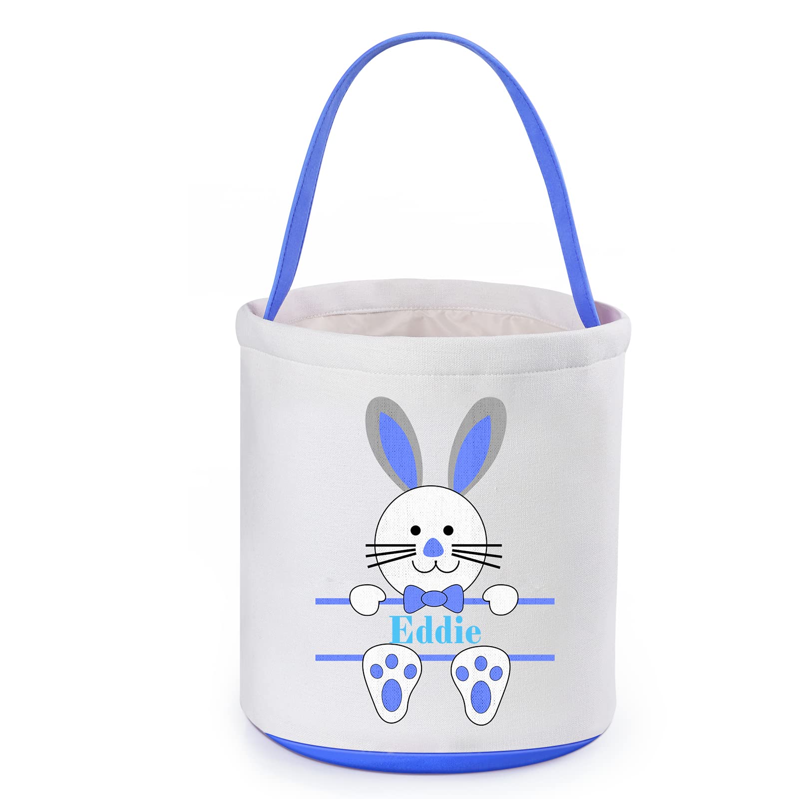 Personalized Easter Baskets for Kids - Custom Easter Gifts with Name, Easter Basket Stuffers for Toddlers & Children - Blue - Perfect for Easter Egg Hunts, Birthday Presents & Spring Celebrations
