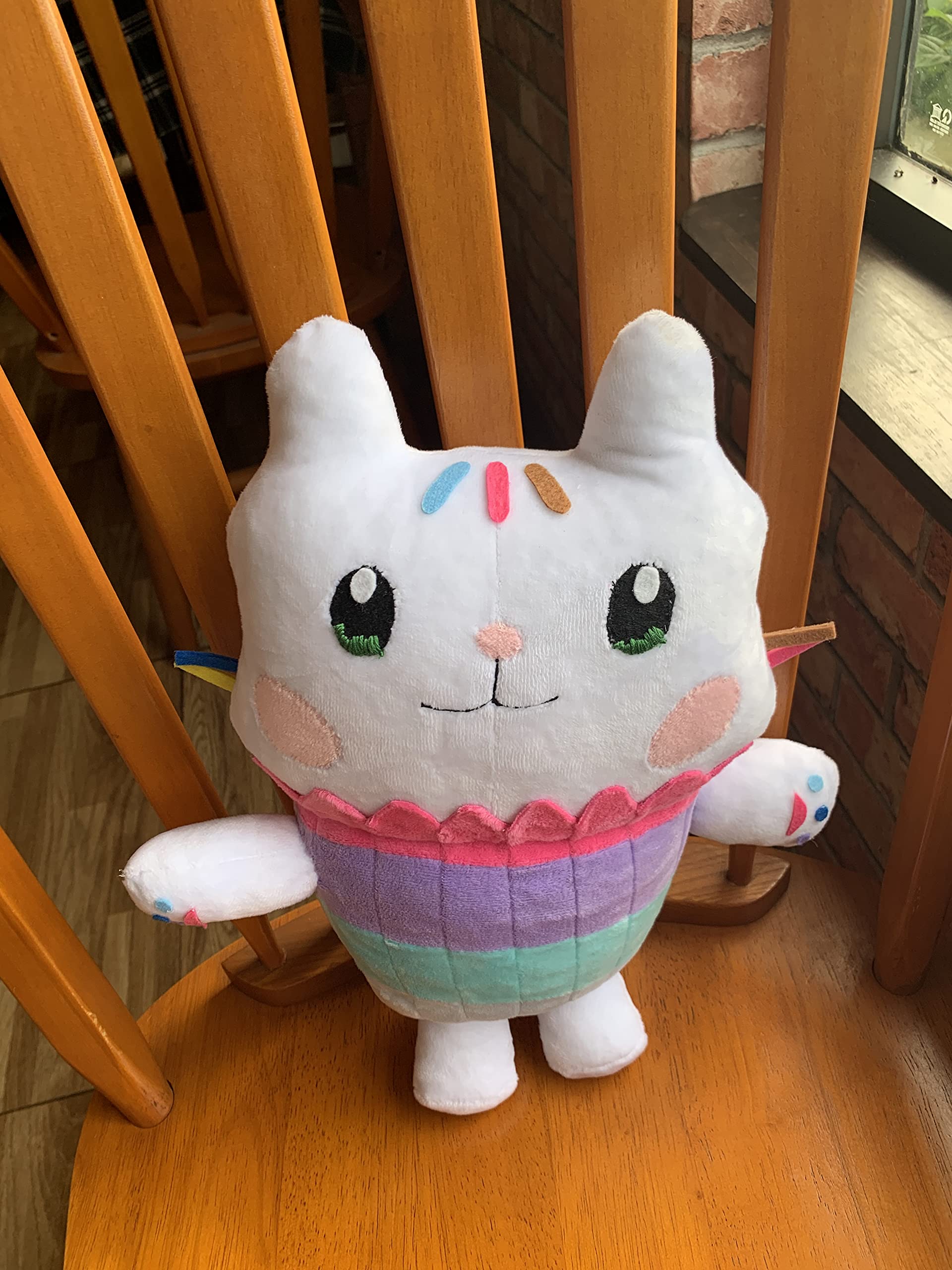 Handmade White Cat Plush Toy - Soft Stuffed Animal for Kids, Home Decor & Gifts | Perfect for Nursery, Bedroom & Cuddling