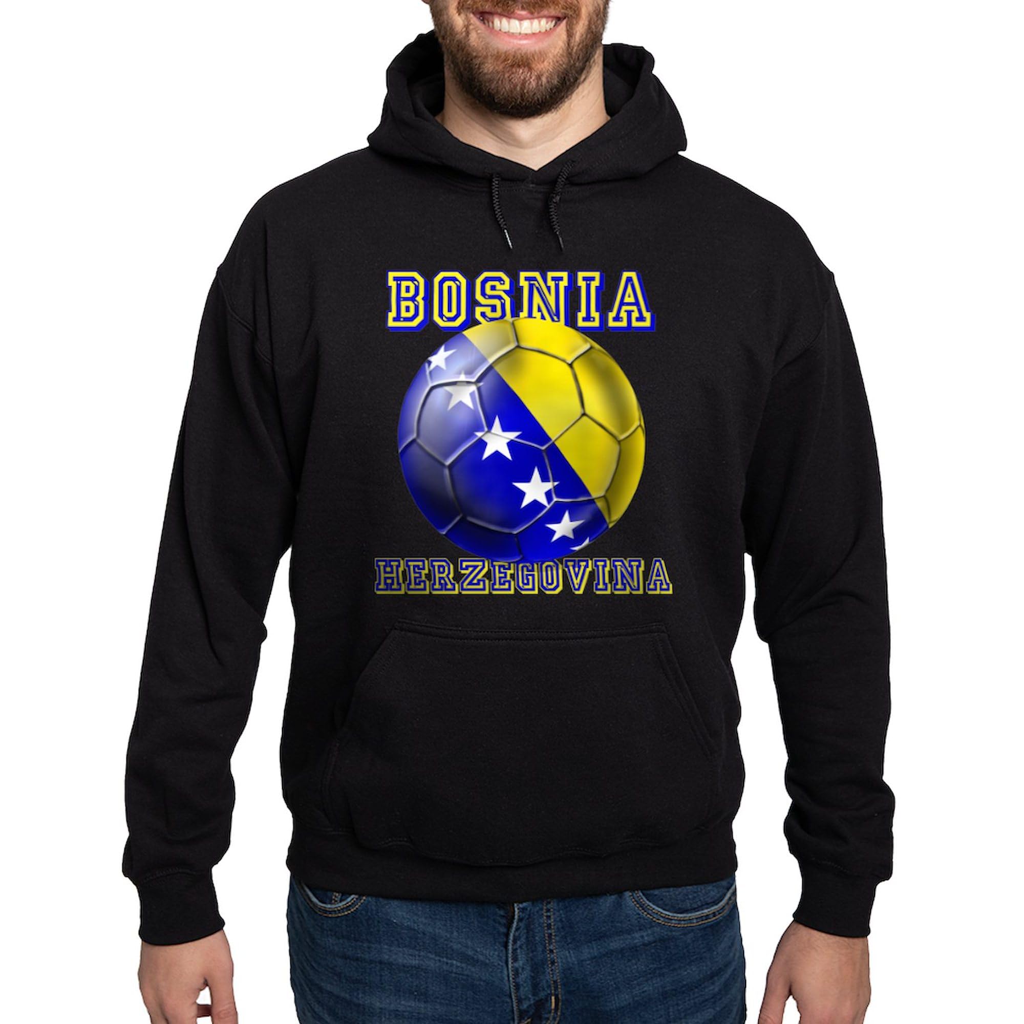 Bosnian Football Hoodie for Men - Dark Regular Fit Pullover Sweatshirt | Comfortable & Stylish for Game Day, Casual Wear & Outdoor Activities