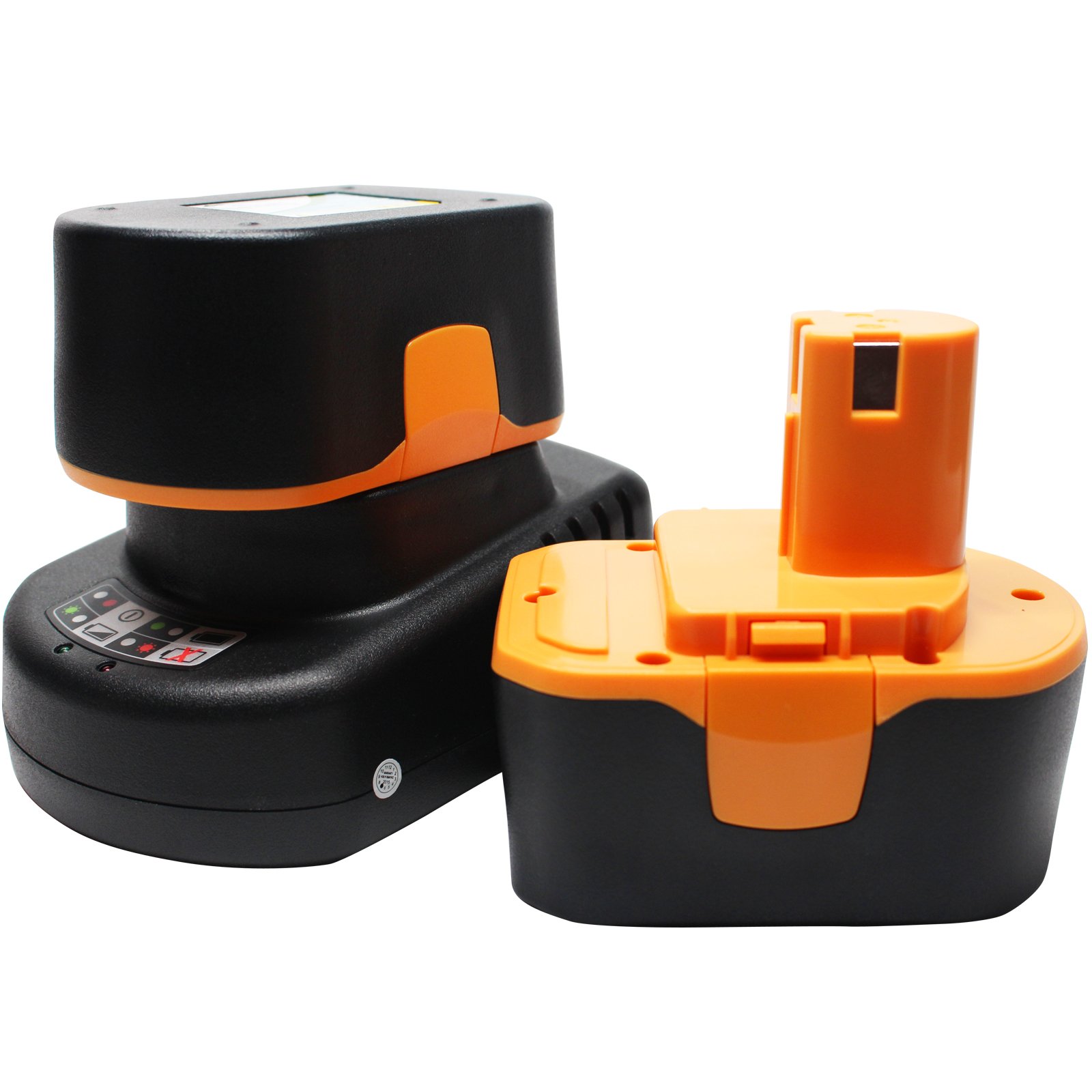 2 Pack Replacement Ryobi HP1441 14.4V 1300mAh NiCd Battery with Universal Charger - Compatible with Ryobi Power Tools - Perfect for Drilling, Sawing, and DIY Home Improvement Projects