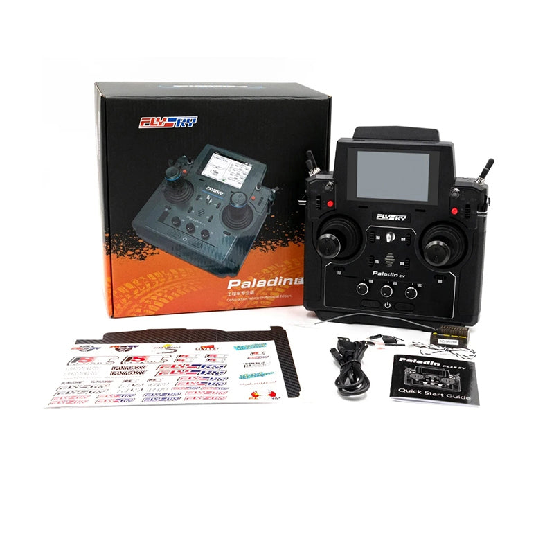 Flysky 18CH PL18EV RC Transmitter with FGR12B & FGr8B Receivers - Radio System for RC Boats, Engineering Trucks, Tanks - Includes Tray Strap Set | Perfect for RC Hobbyists & Professional Model Enthusiasts