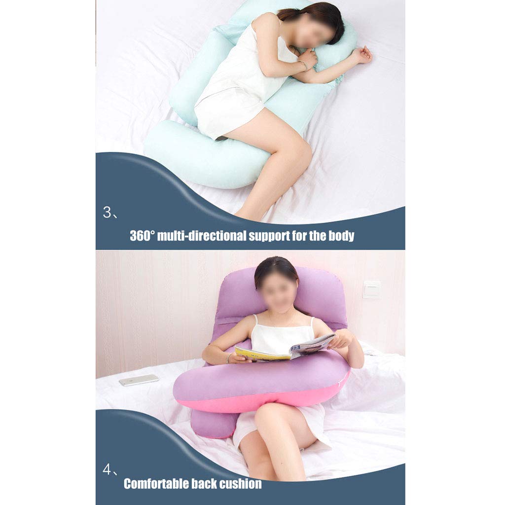 Premium Long-Staple Cotton Maternity Pillow - G-Shape Full Body Support for Pregnancy & Nursing, Detachable 165cm Back Bolster - Perfect for Side Sleeping, Back Pain Relief & Comfortable Breastfeeding