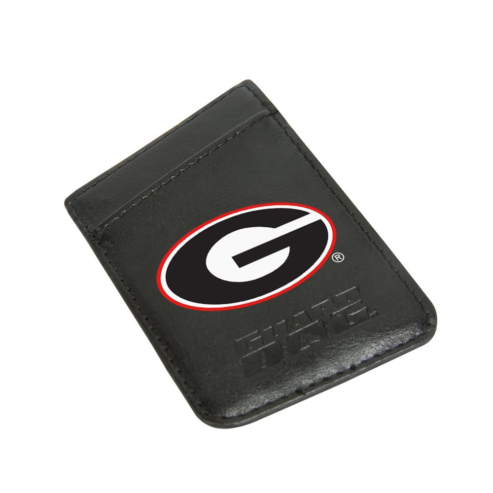 Georgia Bulldogs RFID Blocking Leather Credit Card Holder & Phone Wallet - Secure Slim Bifold Wallet for Men & Women - Perfect for Travel, Work, and Everyday Use