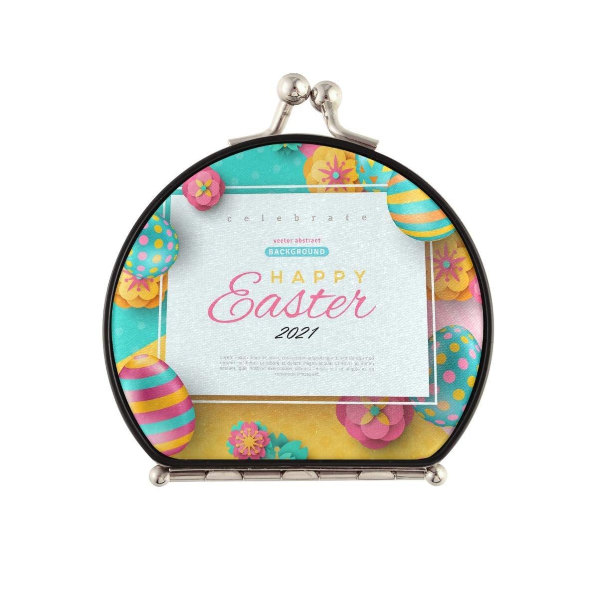 Portable Travel Makeup Mirror for Women - Dual-Sided Compact Mirror with 2x & 1x Magnification, Elegant Ornate Egg Design - Perfect Gift for Women, Moms & Teens (Home, Travel, Purse, Dorm, Vanity)