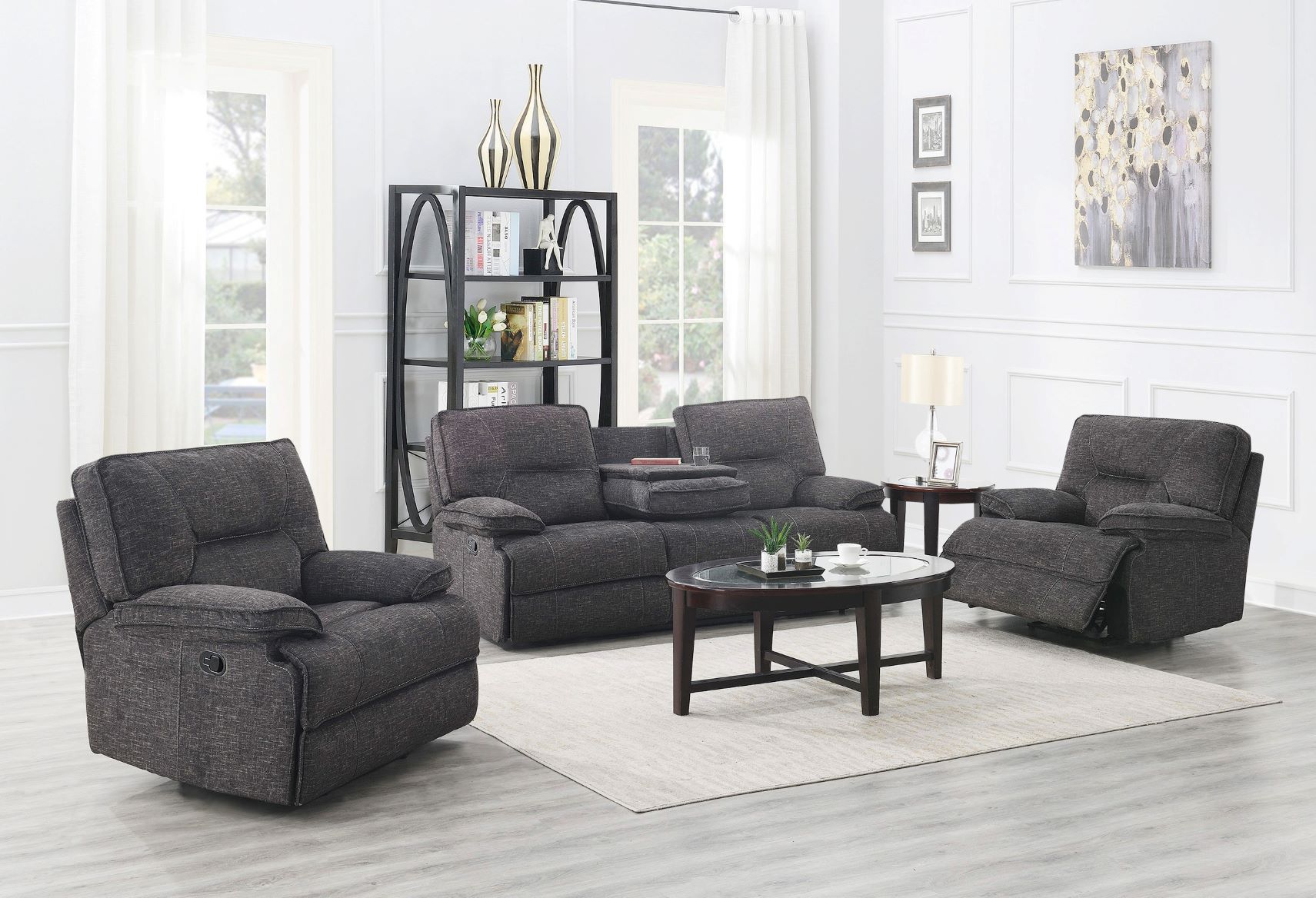 Premium Maryland Recliner Lounge Suite - Comfortable Leather Reclining Sofa for Living Room, Home Theater & Relaxation