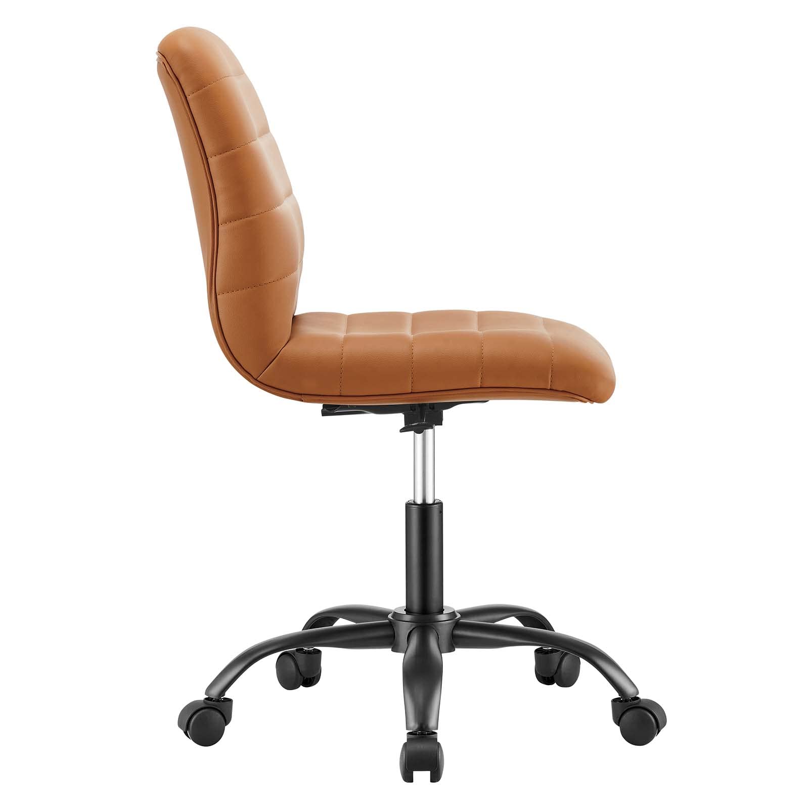 Modway Ripple Office Desk & Chair Set - Black & Tan for Home Workspace